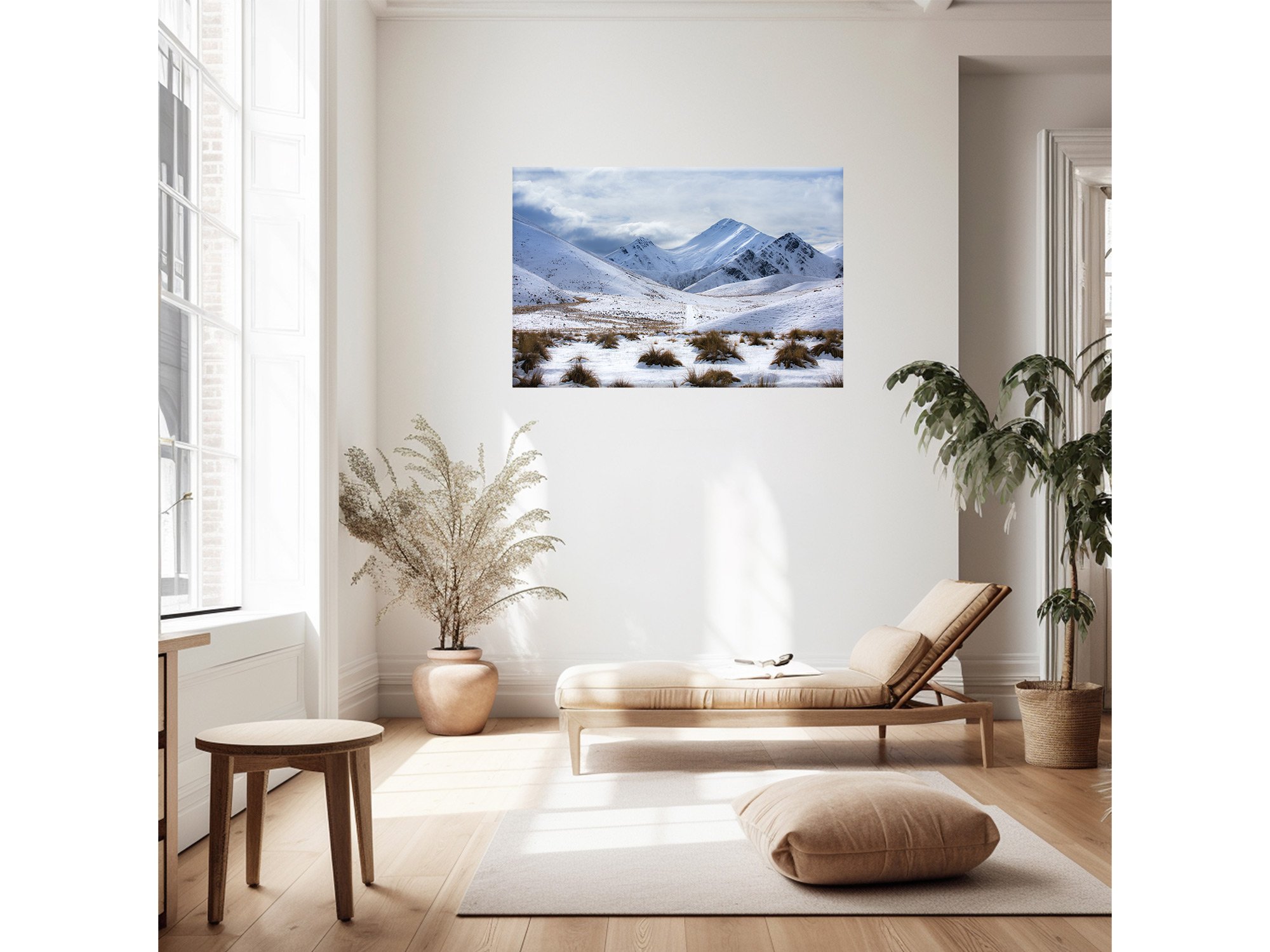 Lindis Pass Winter Snow NZ Print