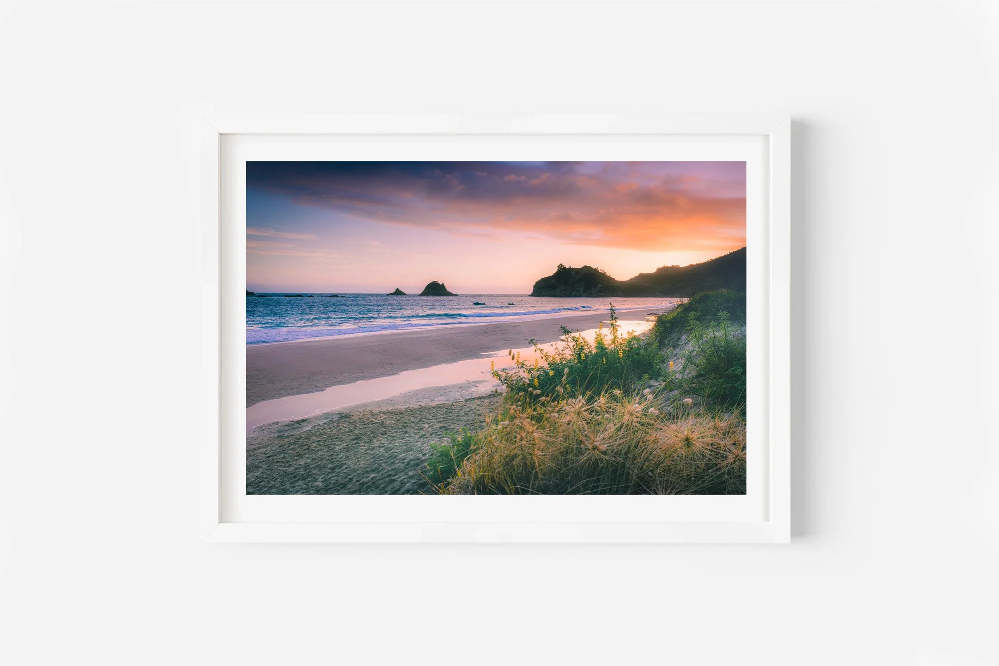 Hahei Beach Coromandel sunrise NZ Print