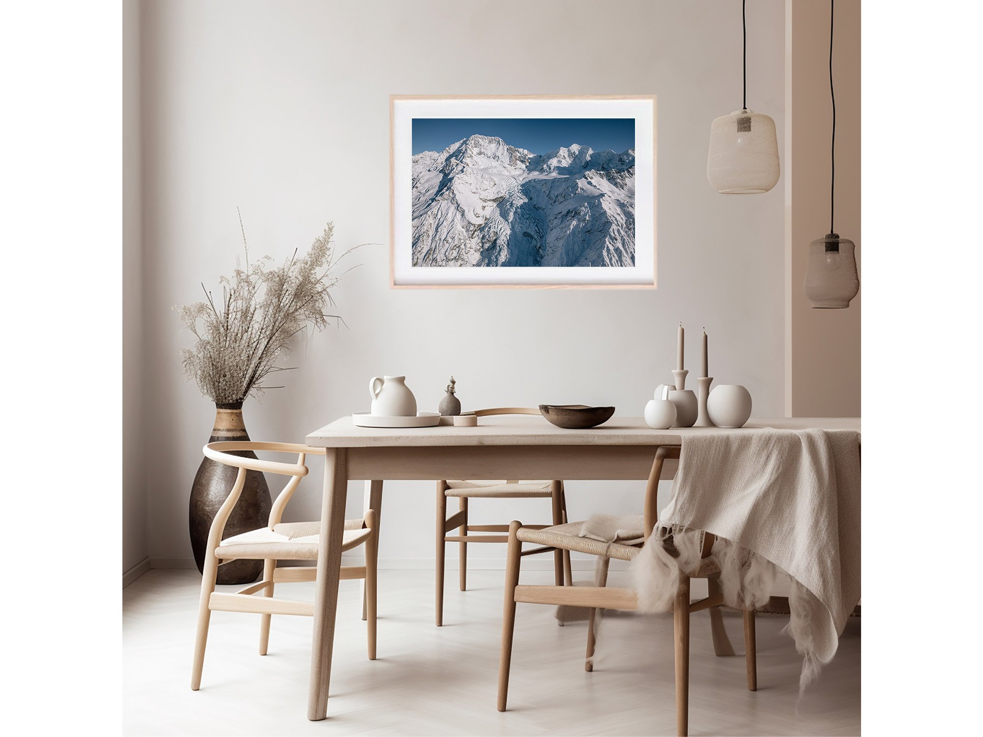 Hochstetter Icefall Aoraki Mount Cook Aerial NZ Print