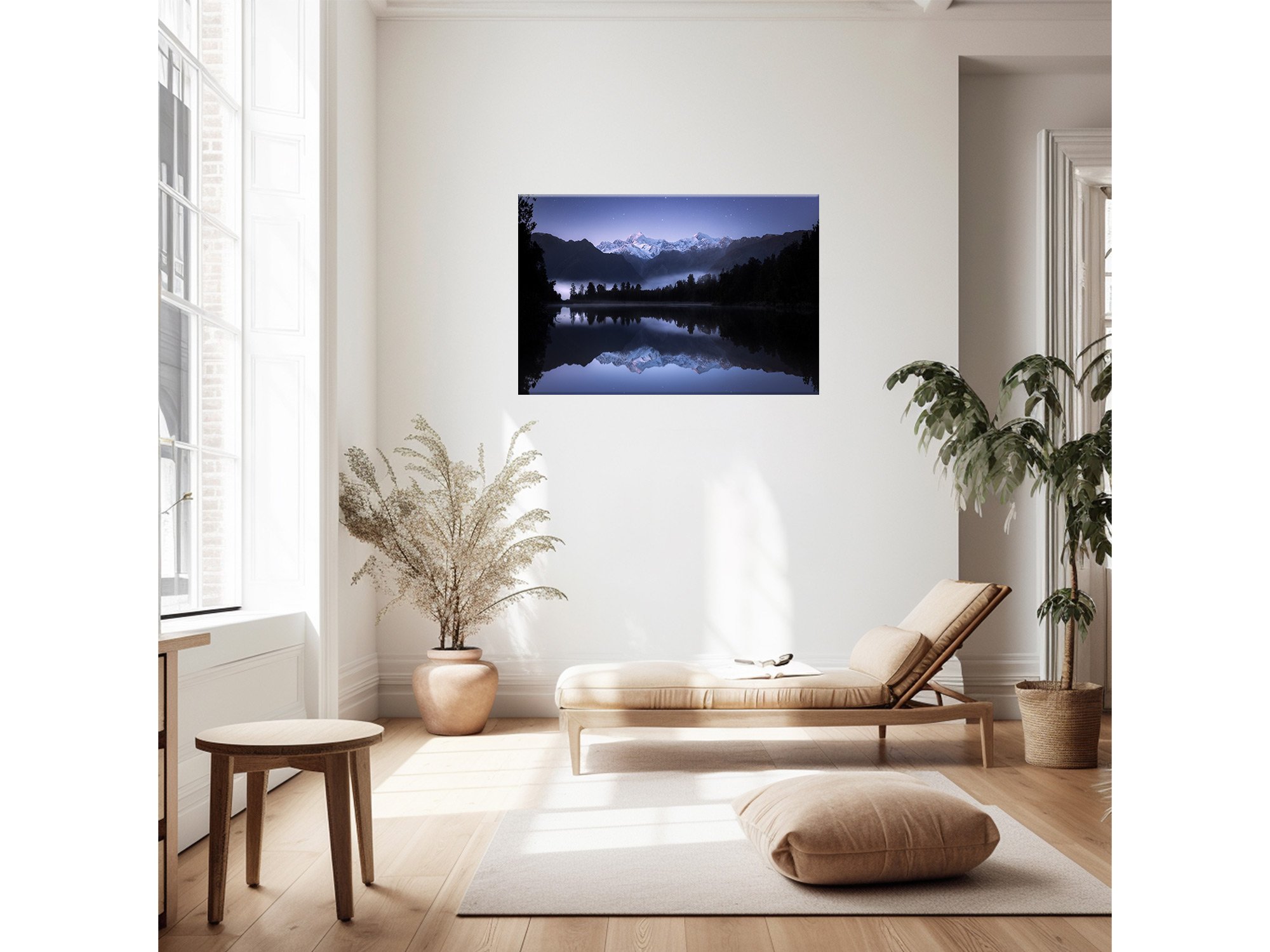 Lake Matheson West Coast Twilight Reflection New Zealand Print