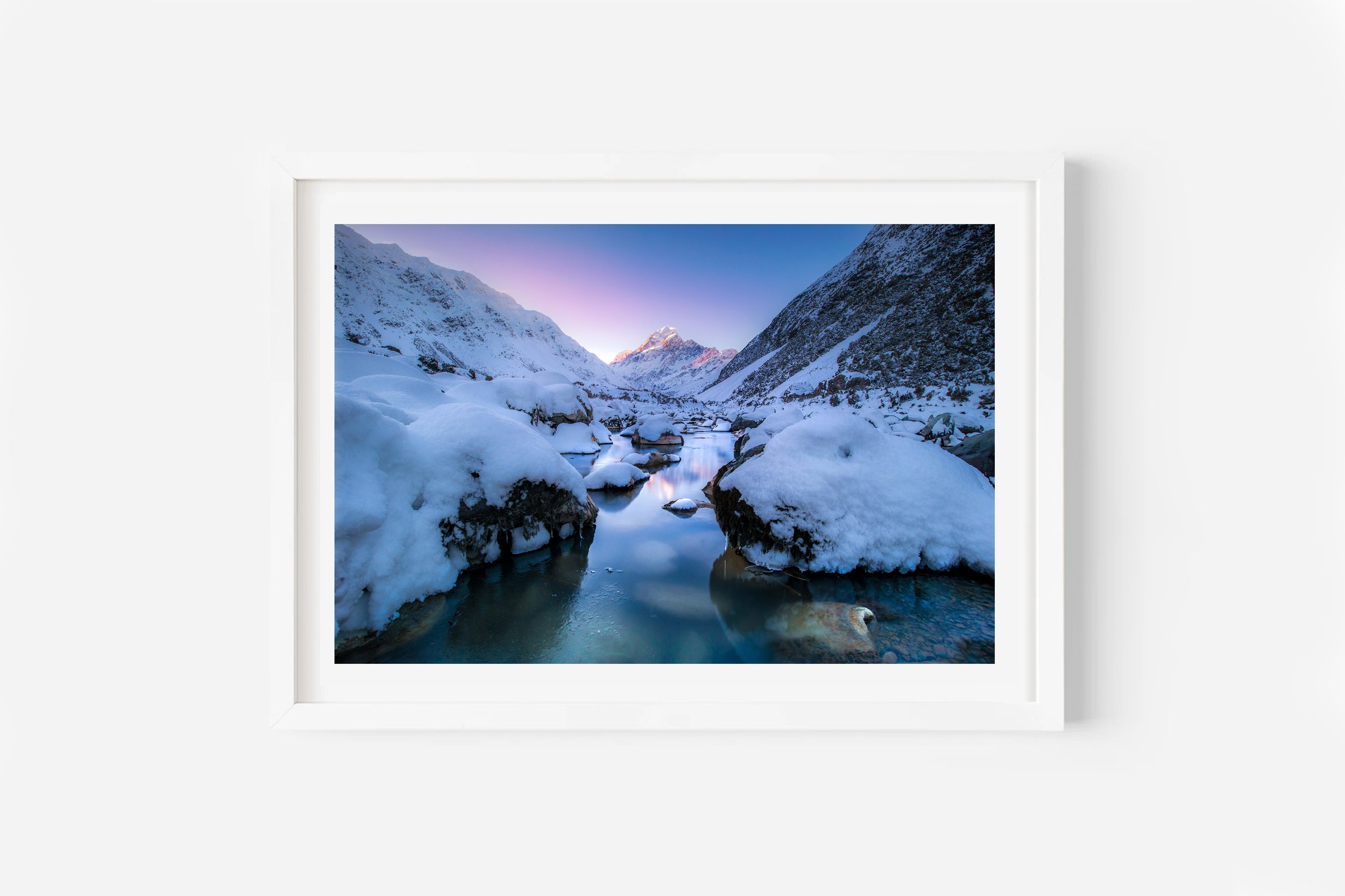 Hooker Valley Track Mount Cook reflection NZ Print