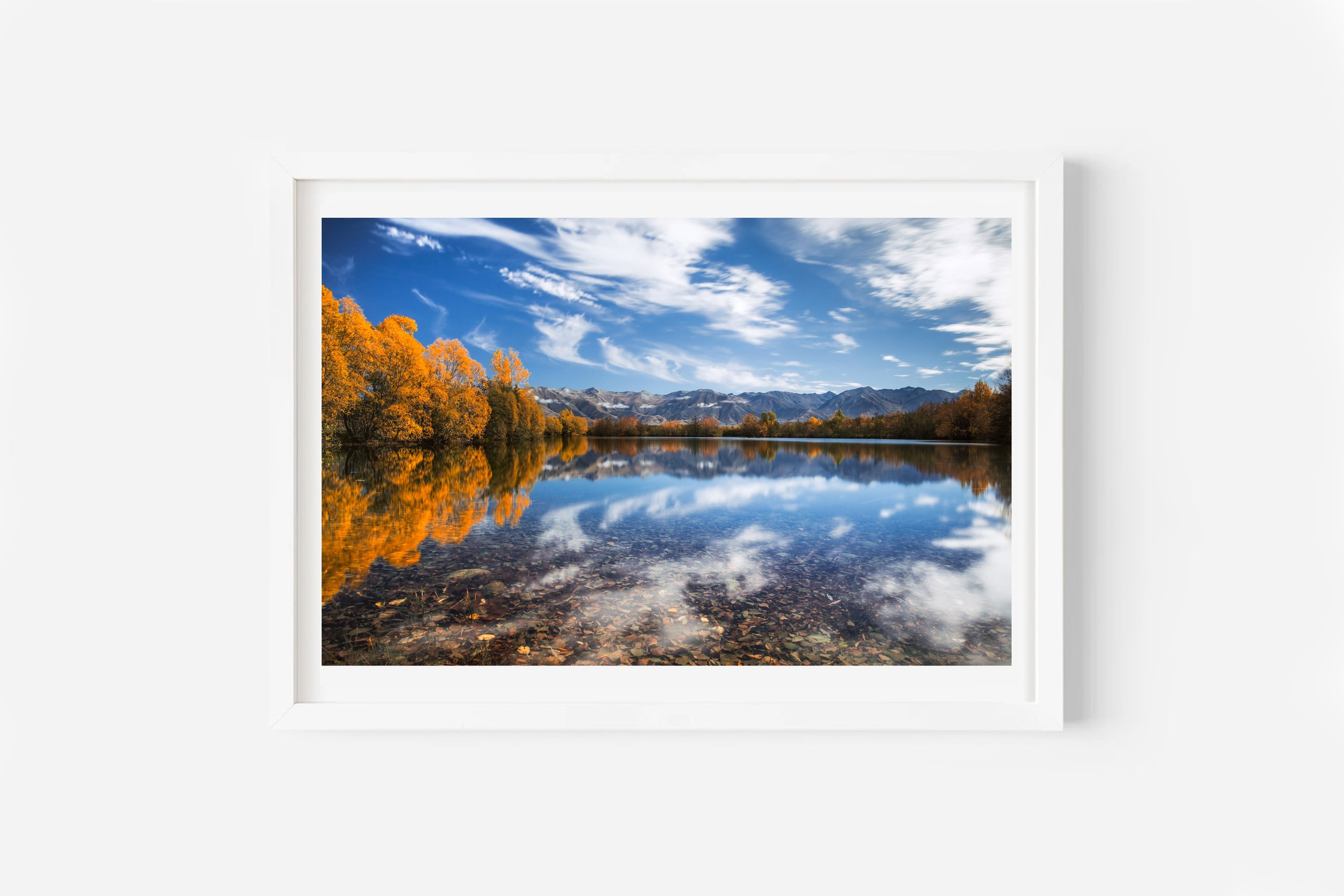 Lake Poaka Autumn Twizel NZ Print