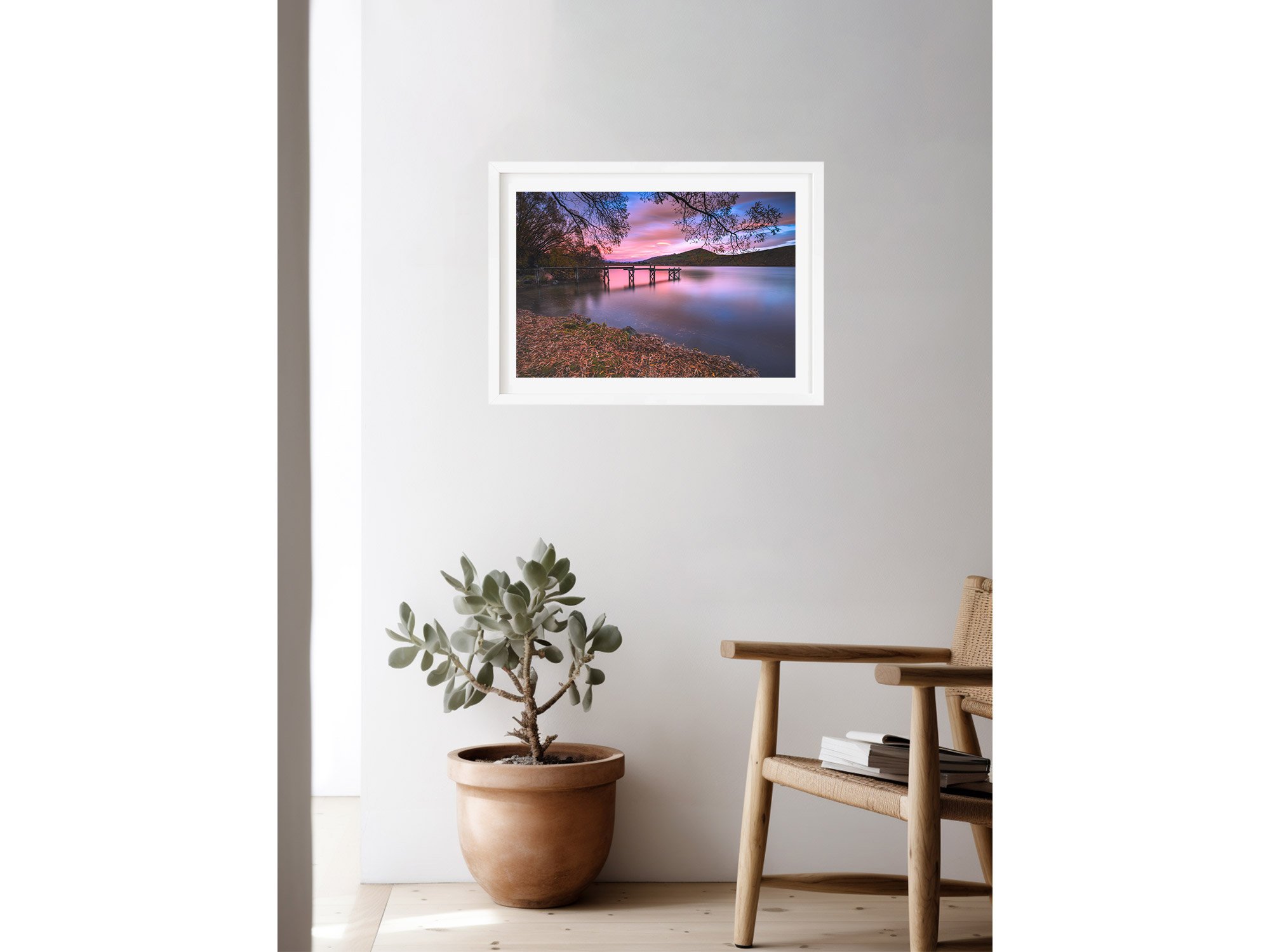 Lake Hayes Jetty Queenstown sunrise NZ Print