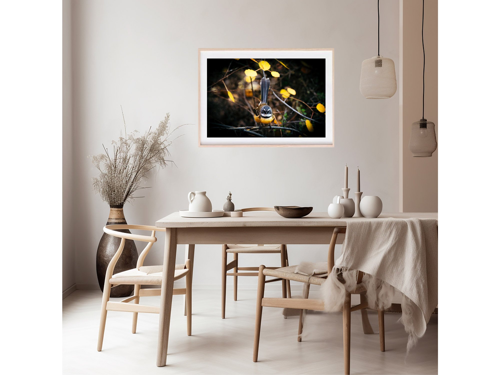 New Zealand Bird Fantail Piwakawaka NZ Print