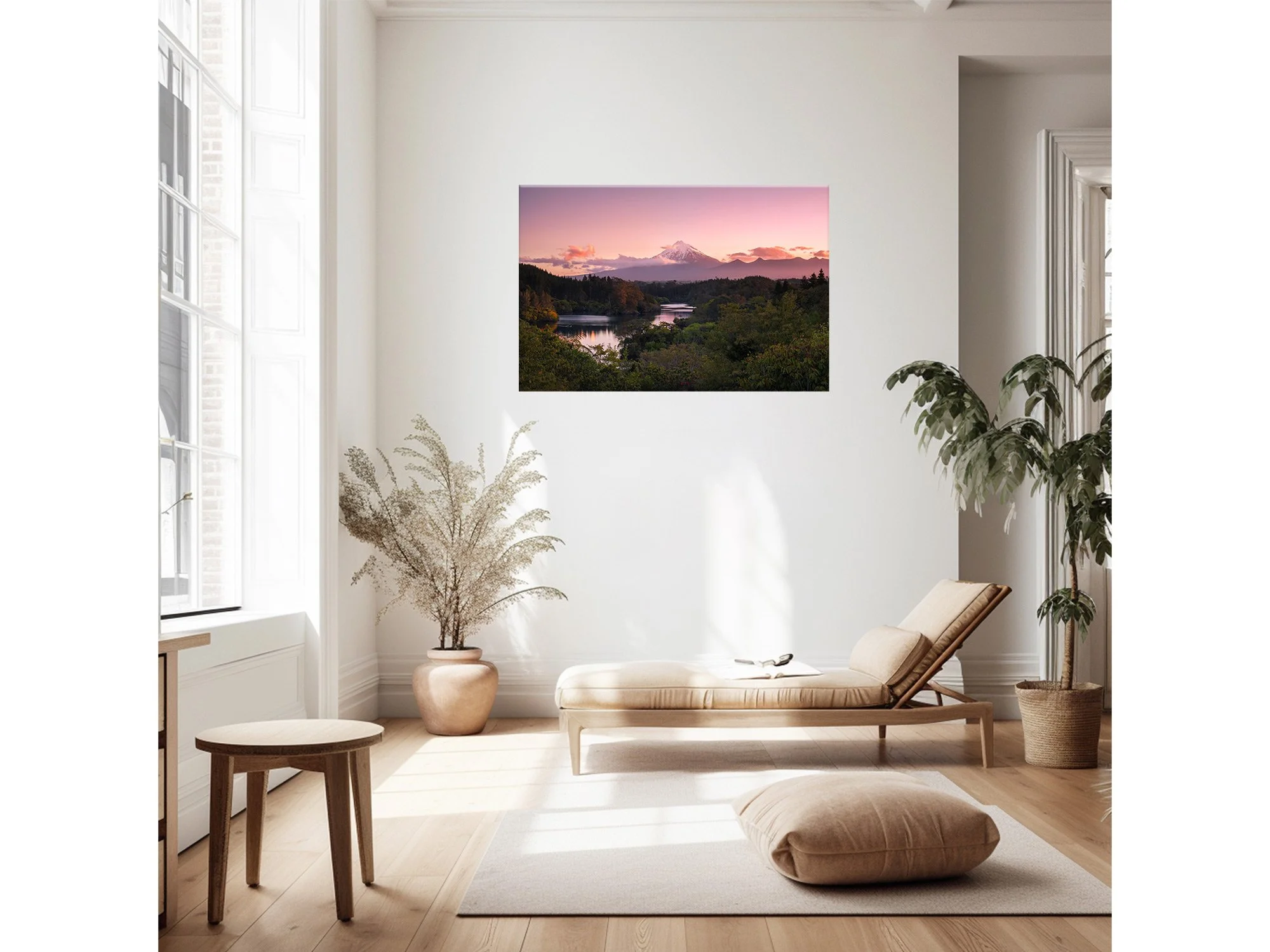 Lake Mangamahoe Taranaki Sunset New Zealand Print