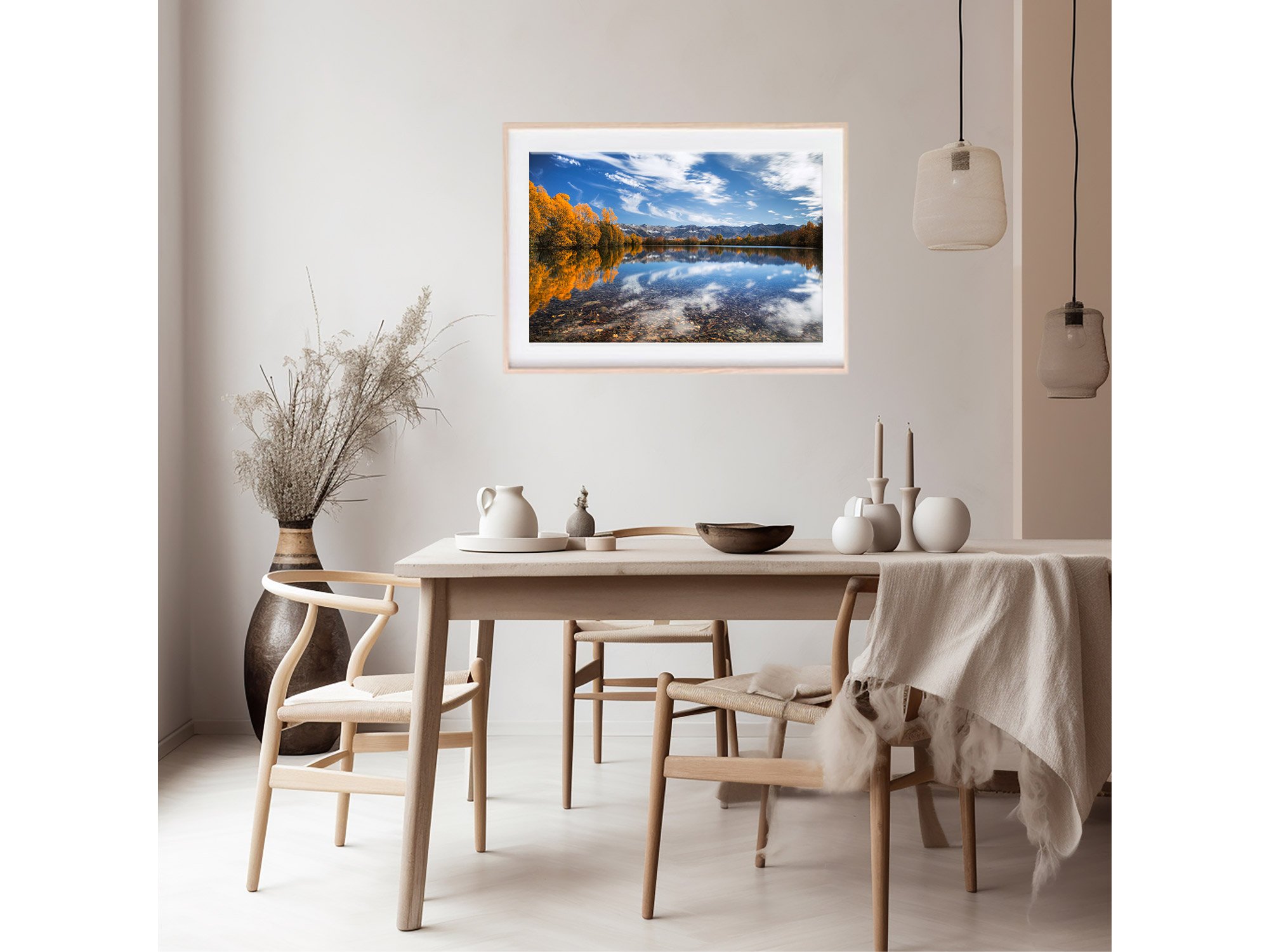 Lake Poaka Autumn Twizel NZ Print