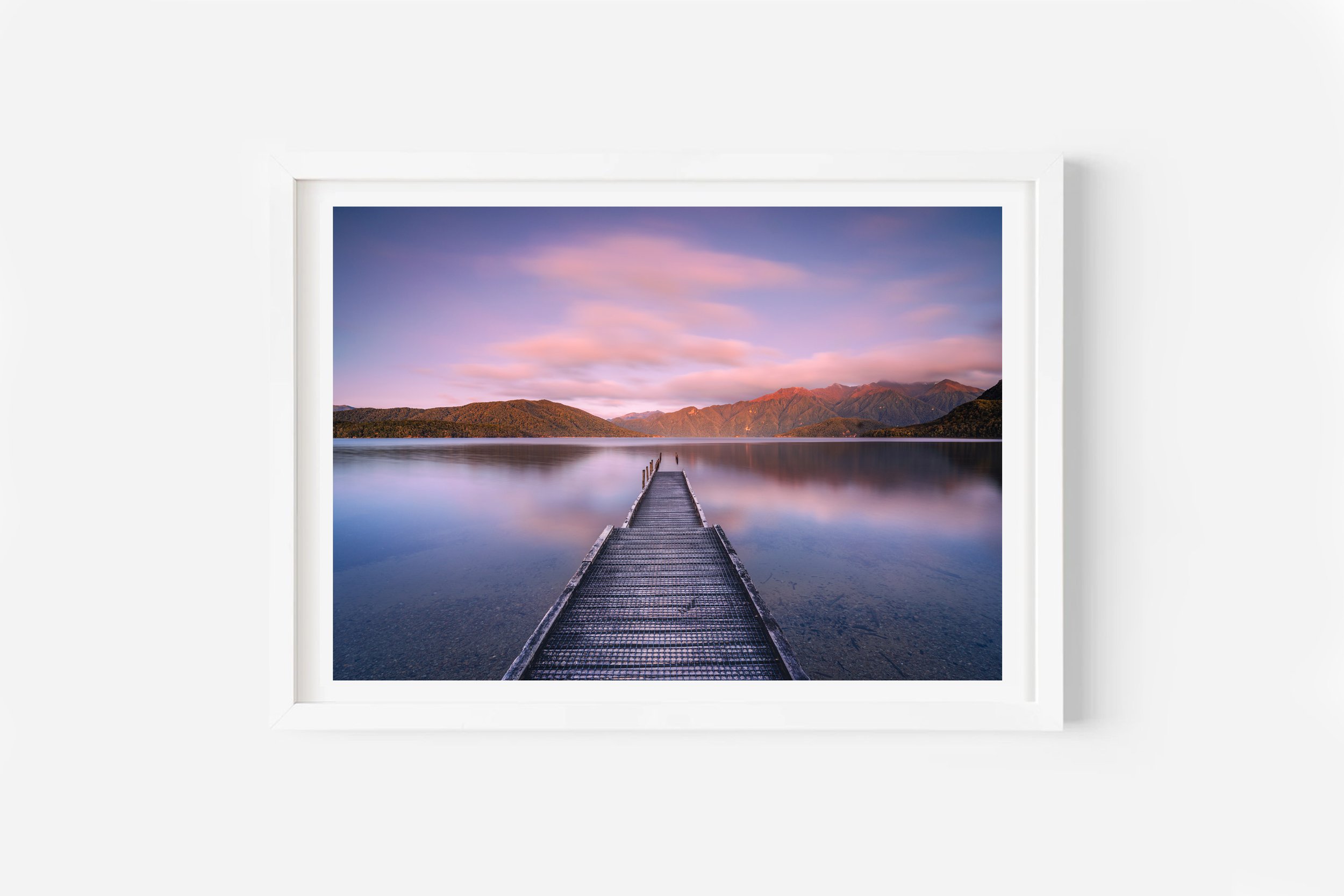 Sunrise Lake Hauroko Fiordland New Zealand Print