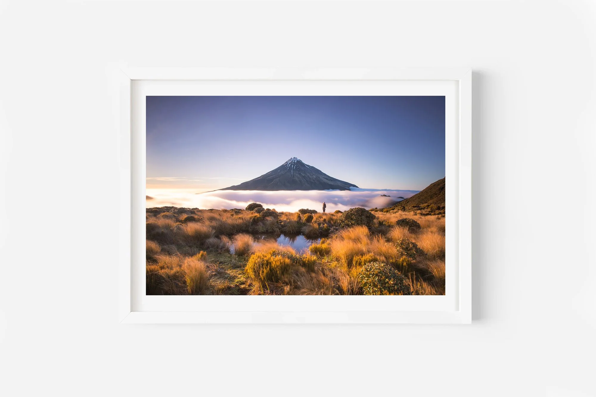 Mount Taranaki Pouakai Circuit Hike Cloud NZ Print