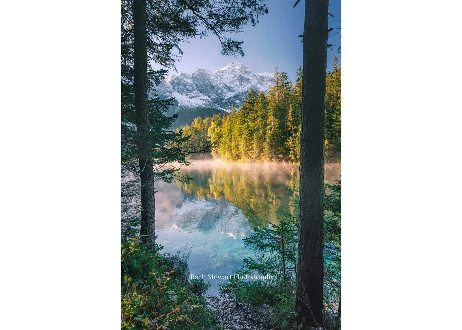 Sunrise Eibsee Lake Bavaria Germany Print