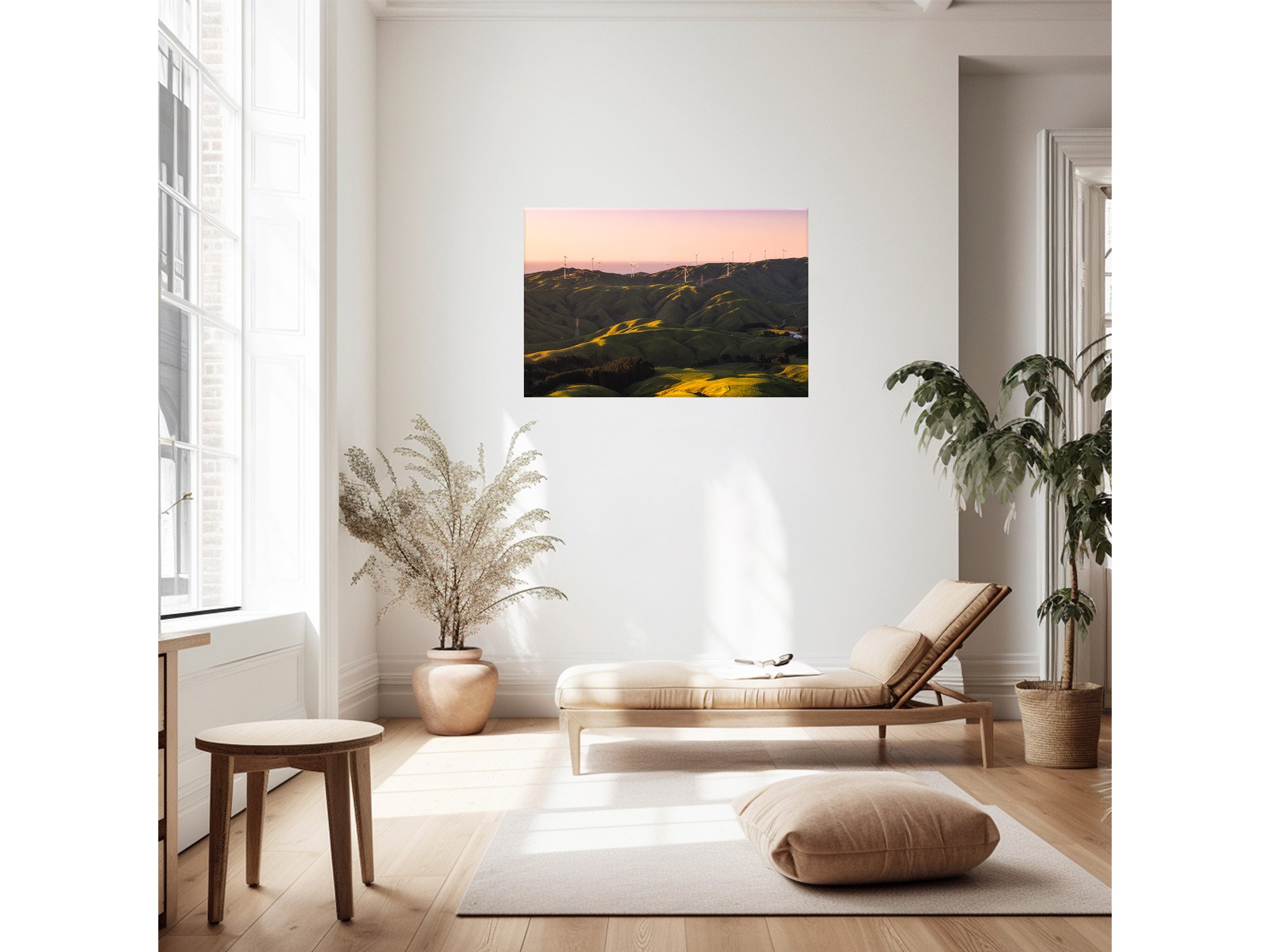 Wellington Wind Turbines Colonial Knob Track Print NZ