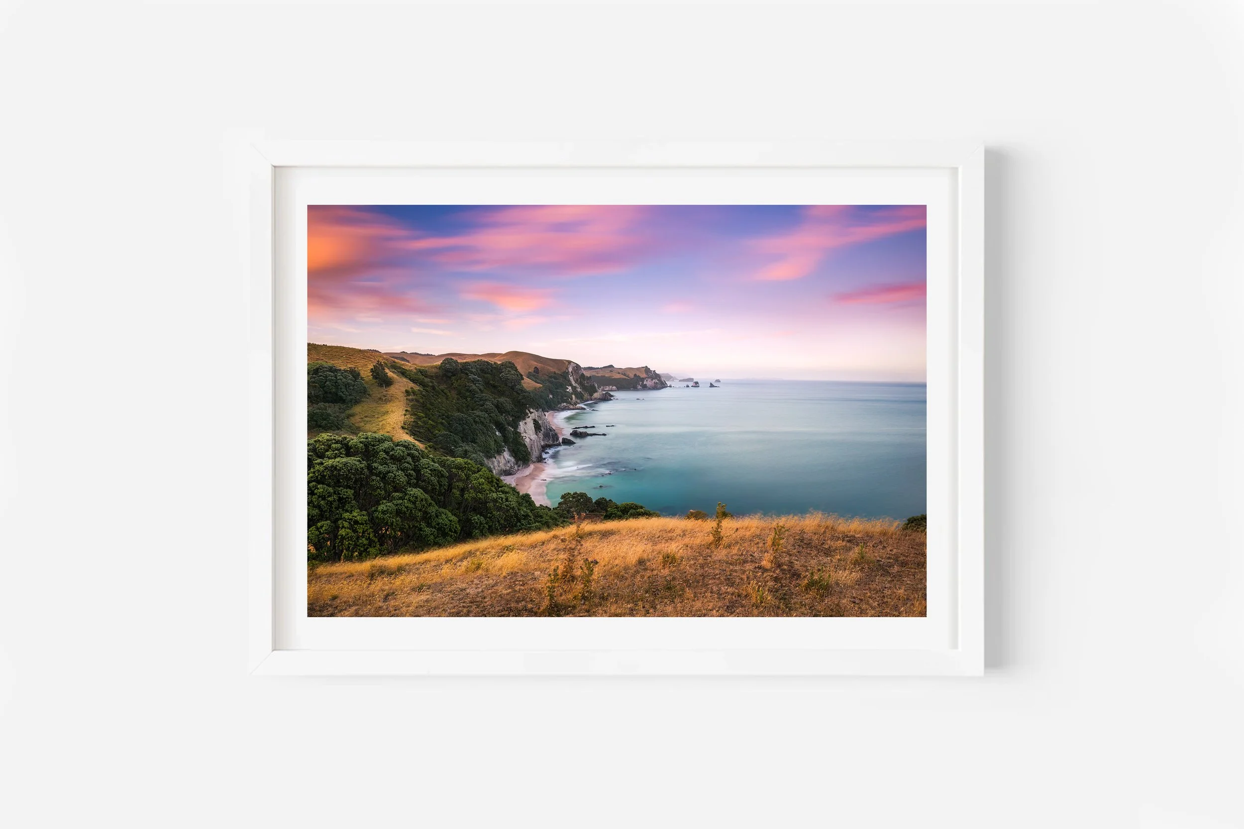 Coromandel Coastline Whiritoa Sunset NZ Print