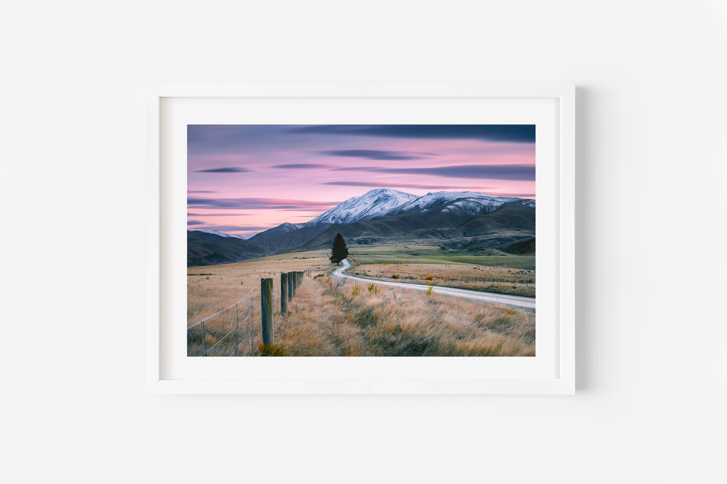 NZ Print of St Bathans Central Otago Road sunrise