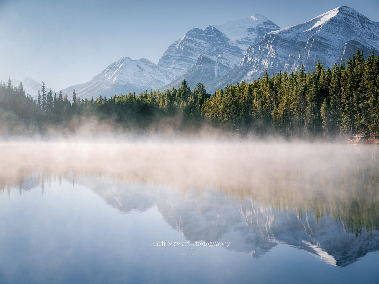 herbert lake banff national park canada sunrise print
