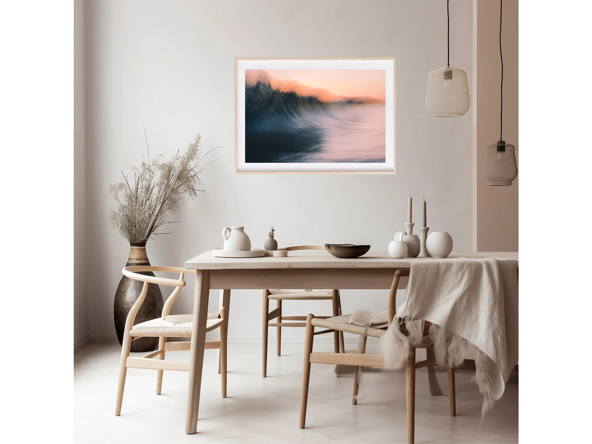 Sunrise Wave Ocean Art Print Mount Maunganui New Zealand