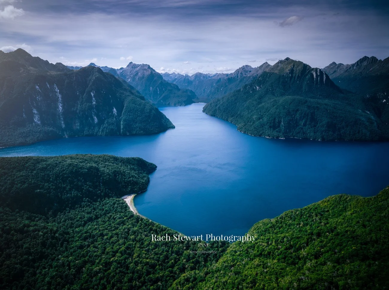 Dusky Sound Aerial Fiordland NZ Print
