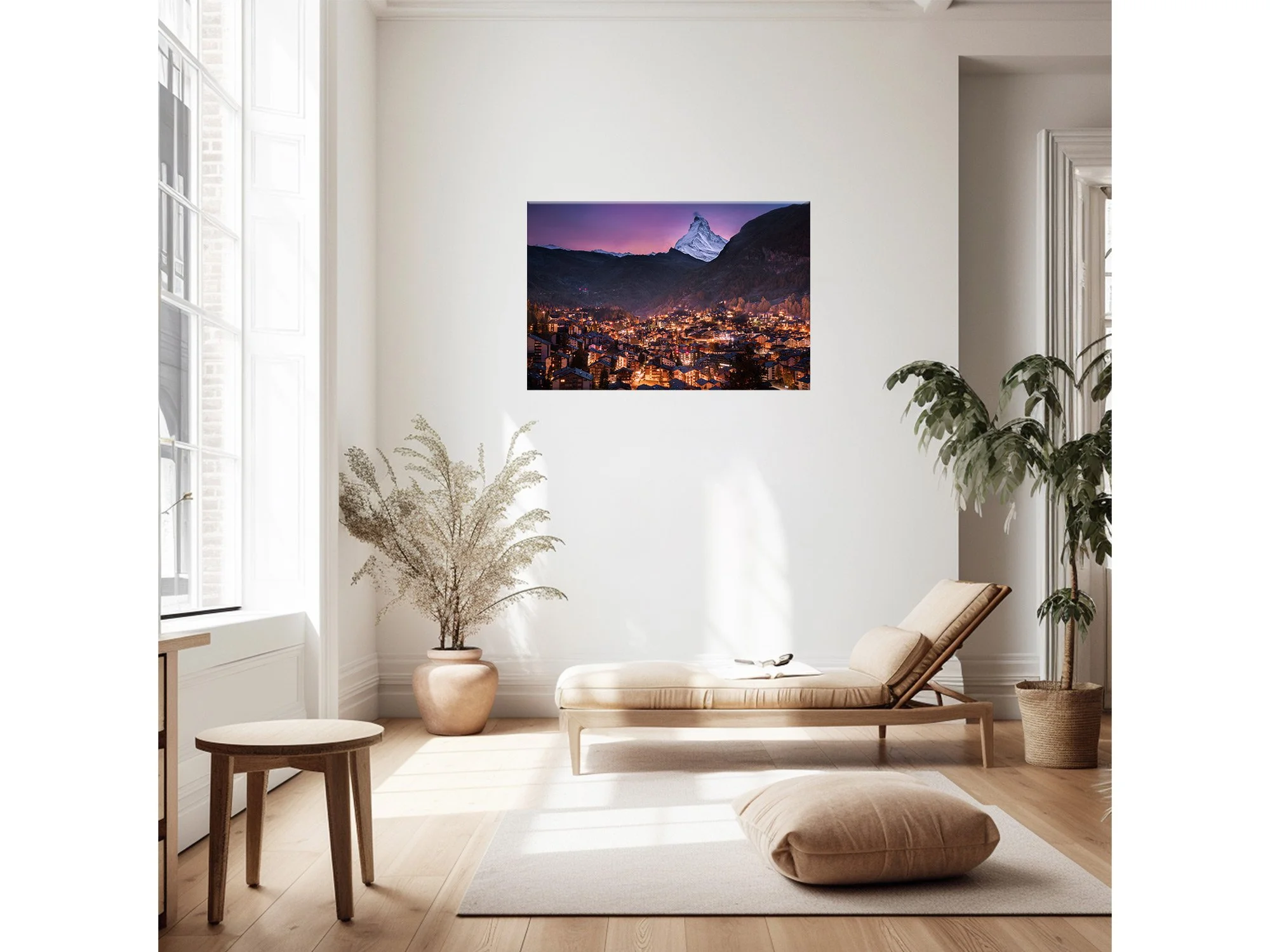 the matterhorn mountain zermatt sunset switzerland print