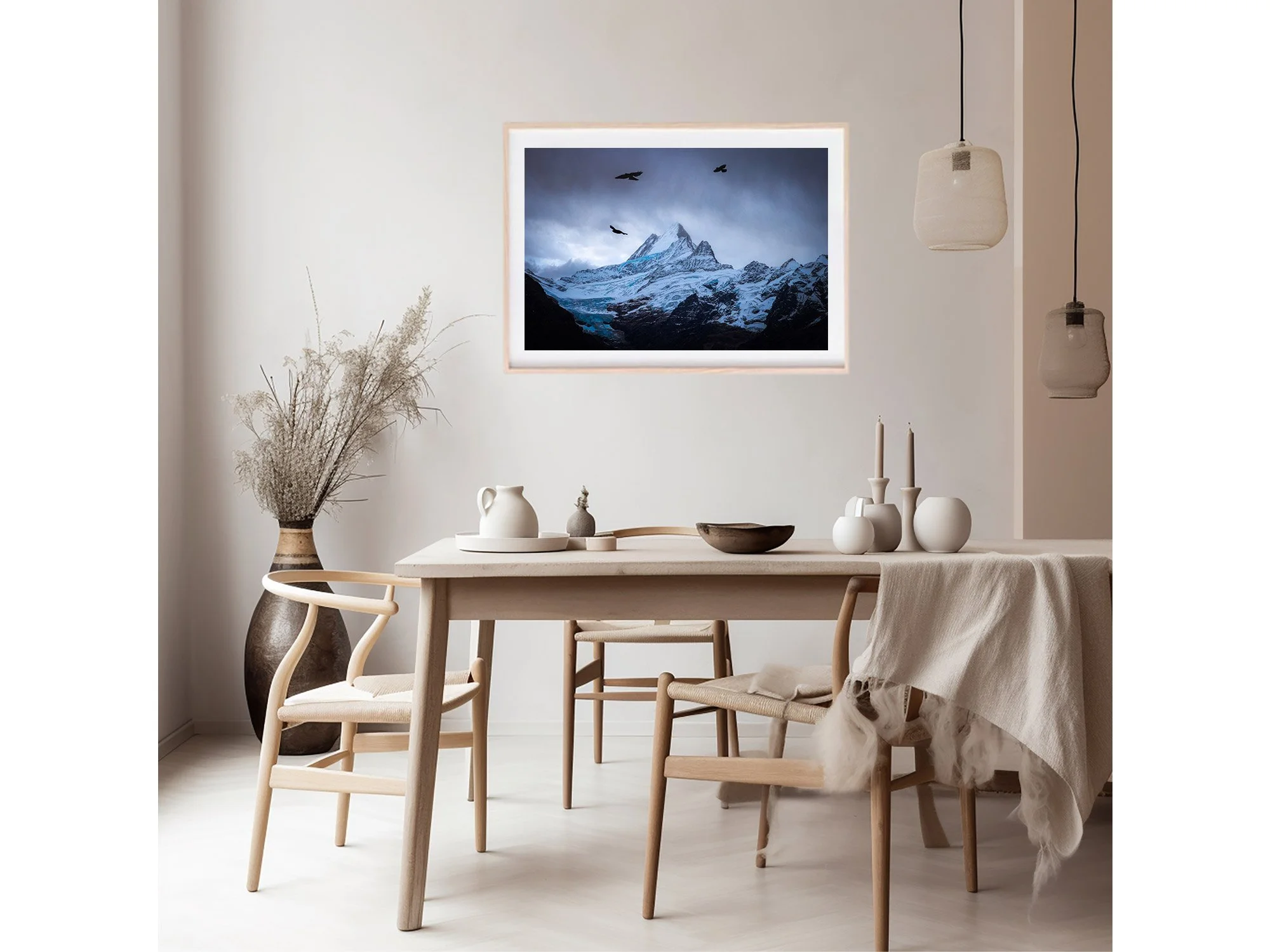Schreckhorn Mountain Grindewald First Bernese Alps Switzerland Print