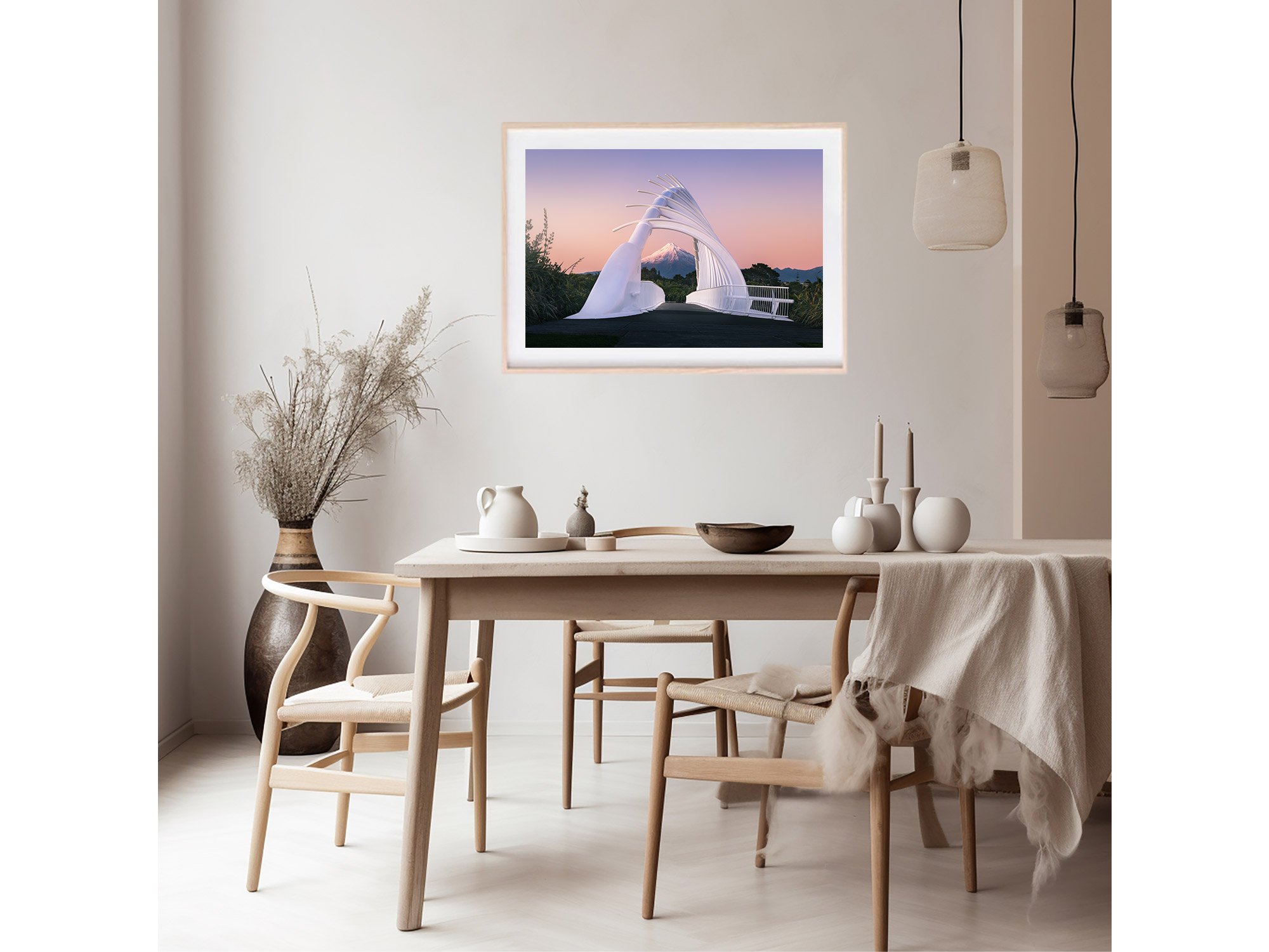 Sunrise Te Rewa Rewa Bridge New Plymouth Taranaki NZ Print