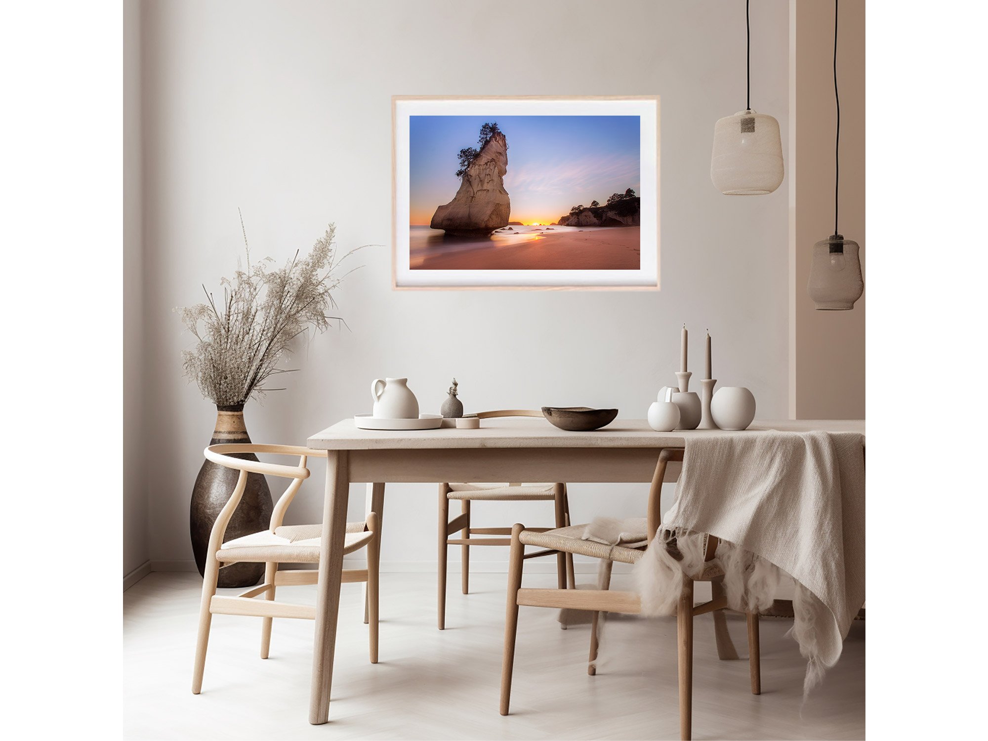 Te Hoho Rock Cathedral Cove Coromandel Hahei sunrise NZ Print