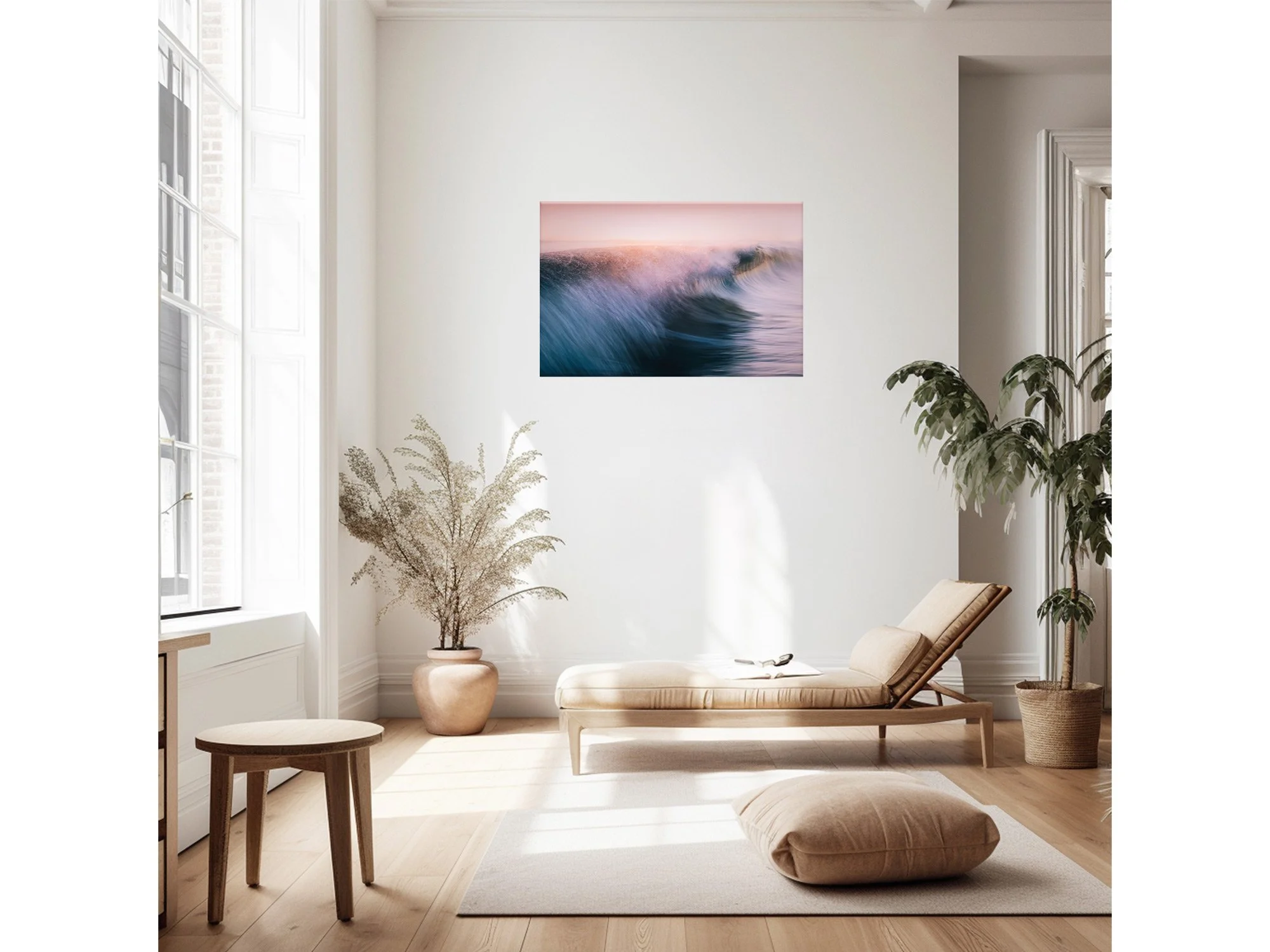 sunrise wave ocean art beach print new zealand mount maunganui