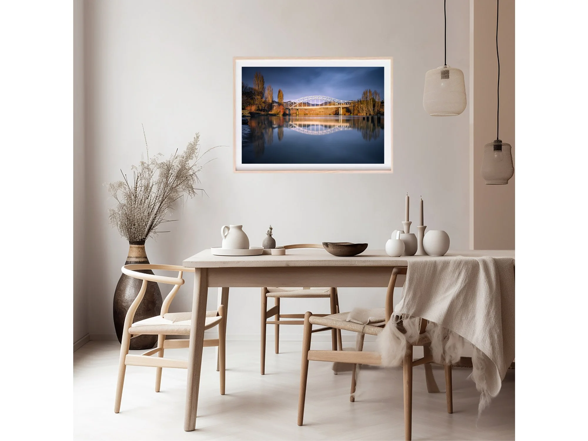 alexandra bridge clutha river central otago new zealand print