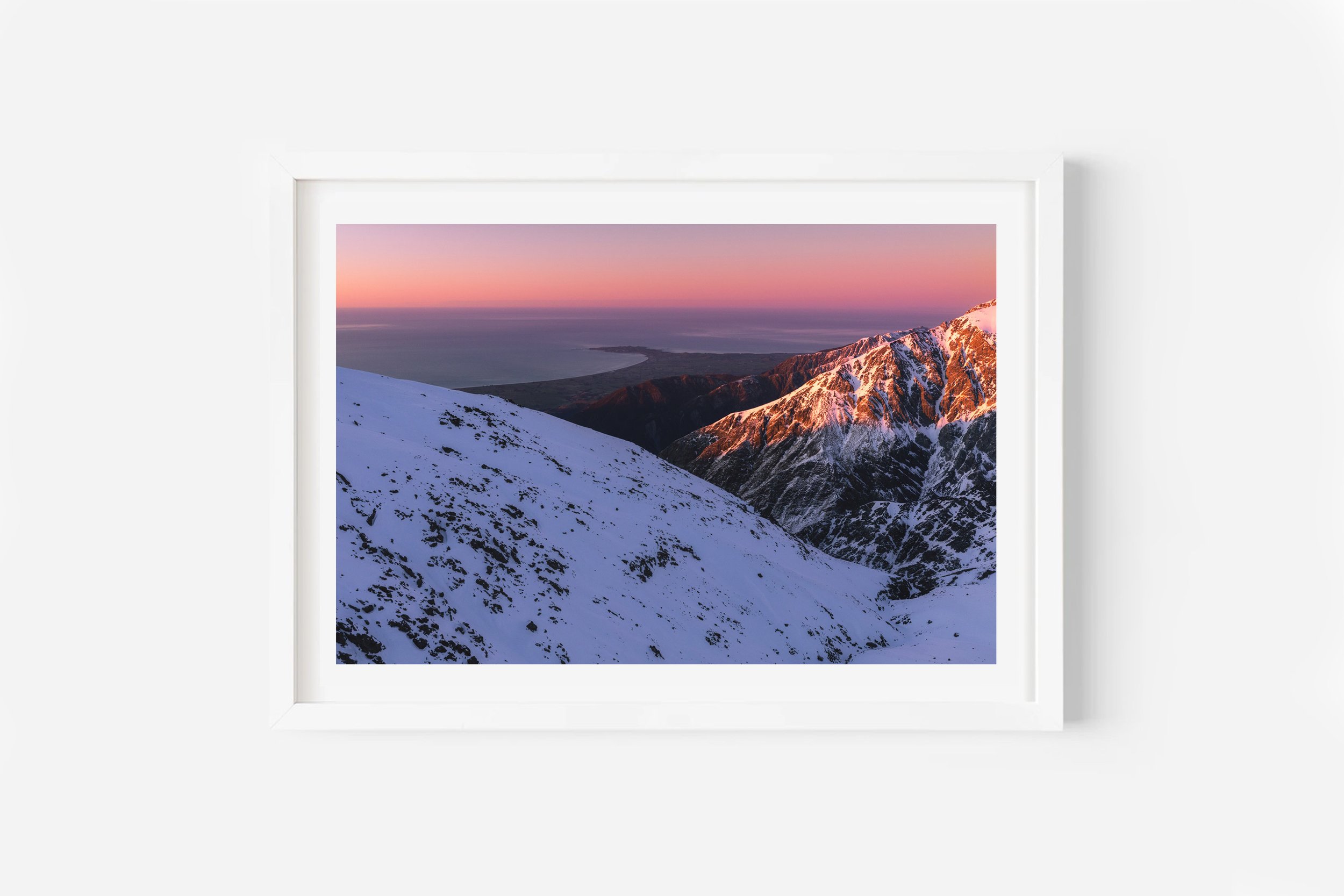 Kaikoura Peninsula Mountains Aerial NZ Print