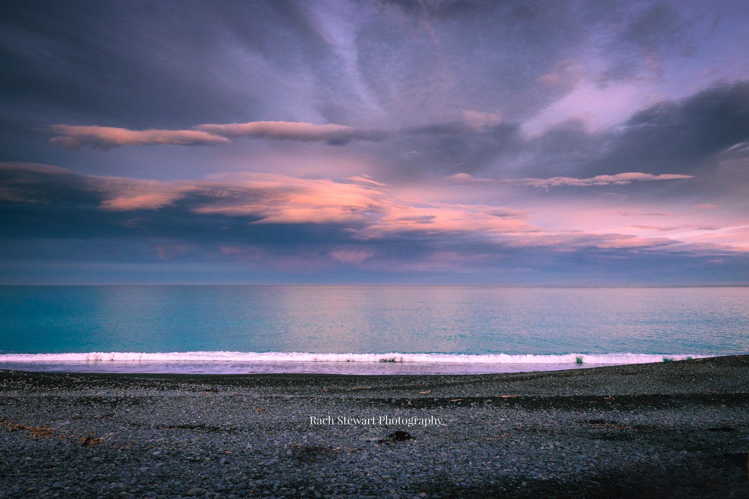 Tuhawaiki Point Beach Lighthouse Reef Timaru NZ Print