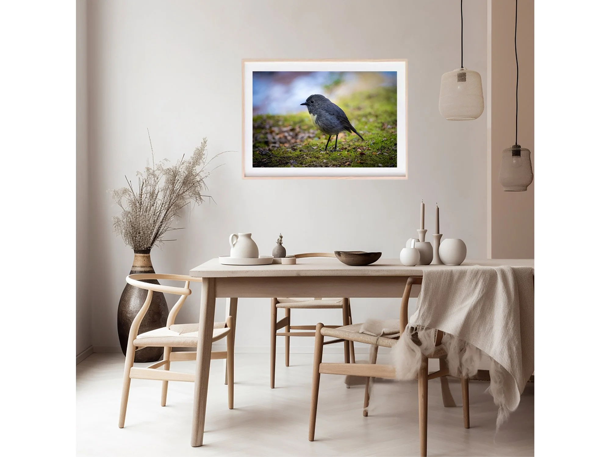 New Zealand Bird South Island Robin NZ Print