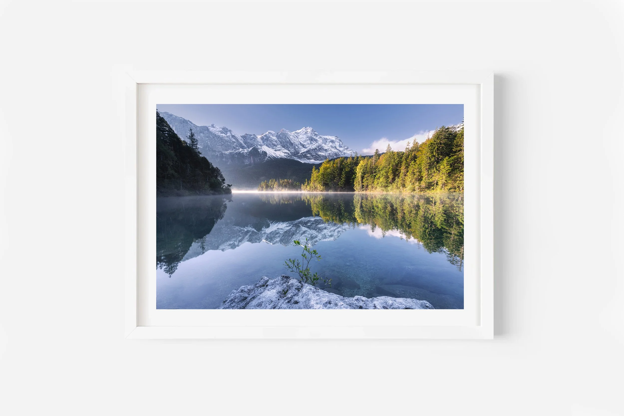 Sunrise Eibsee Lake Bavaria Germany Print