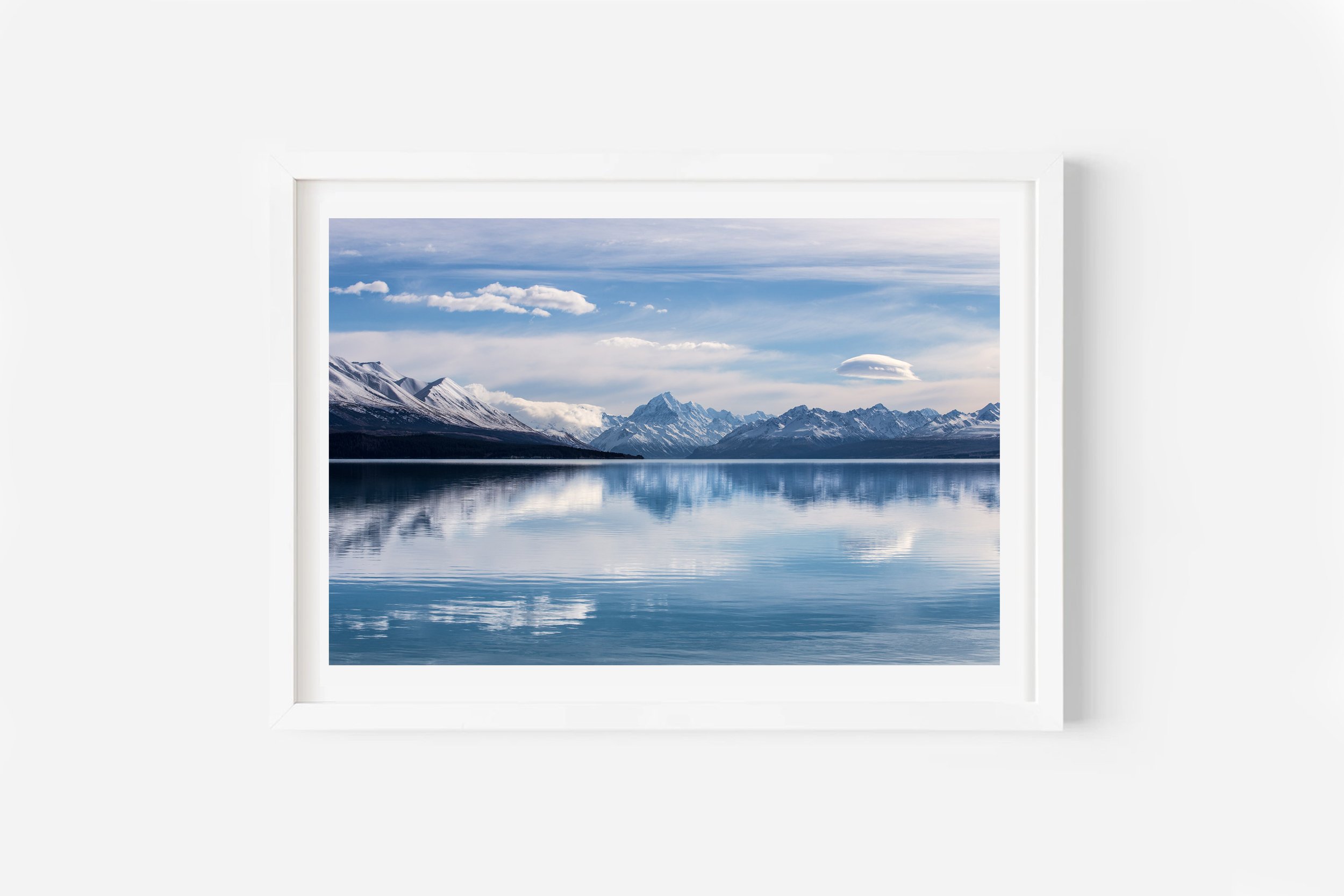 Mount Cook Lake Pukaki reflection NZ Print