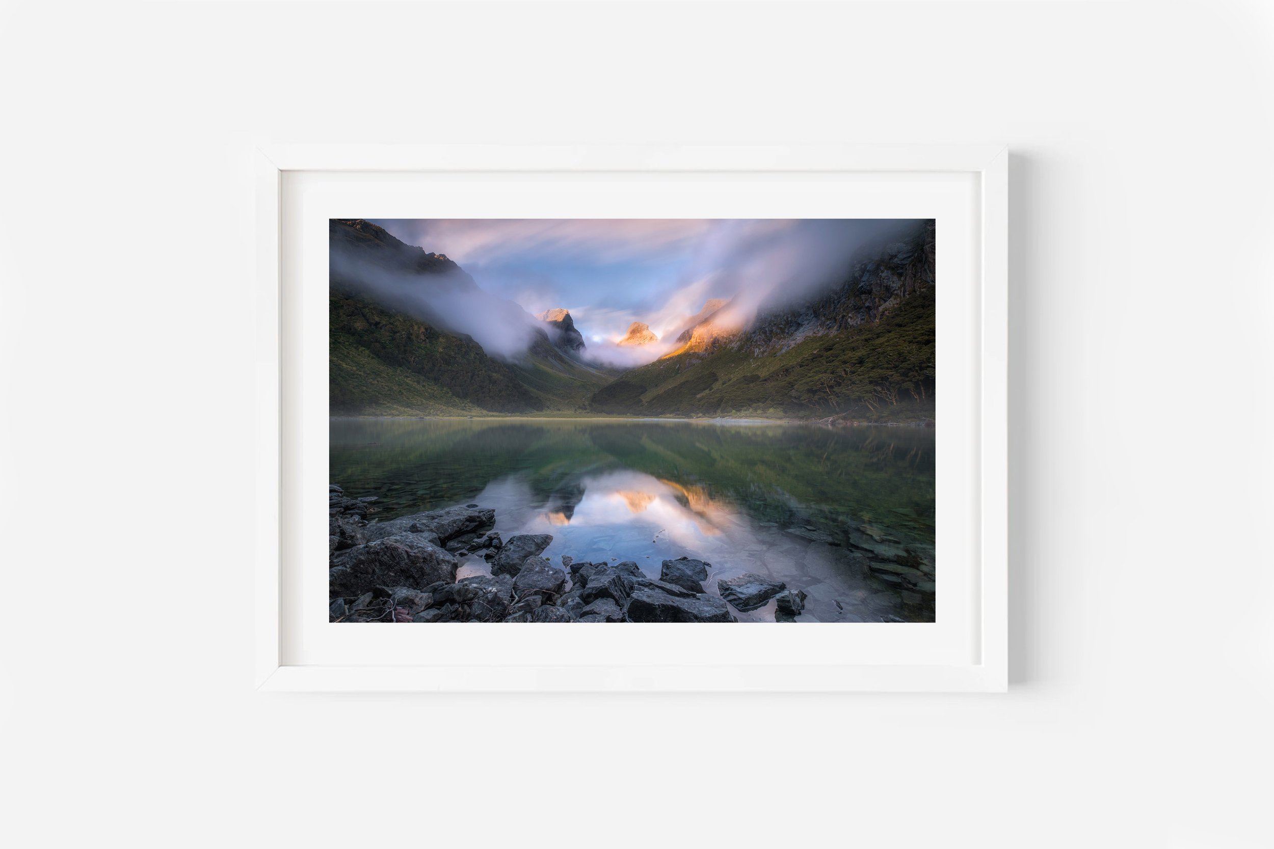Lake Mackenzie Routeburn Track Sunset NZ Print