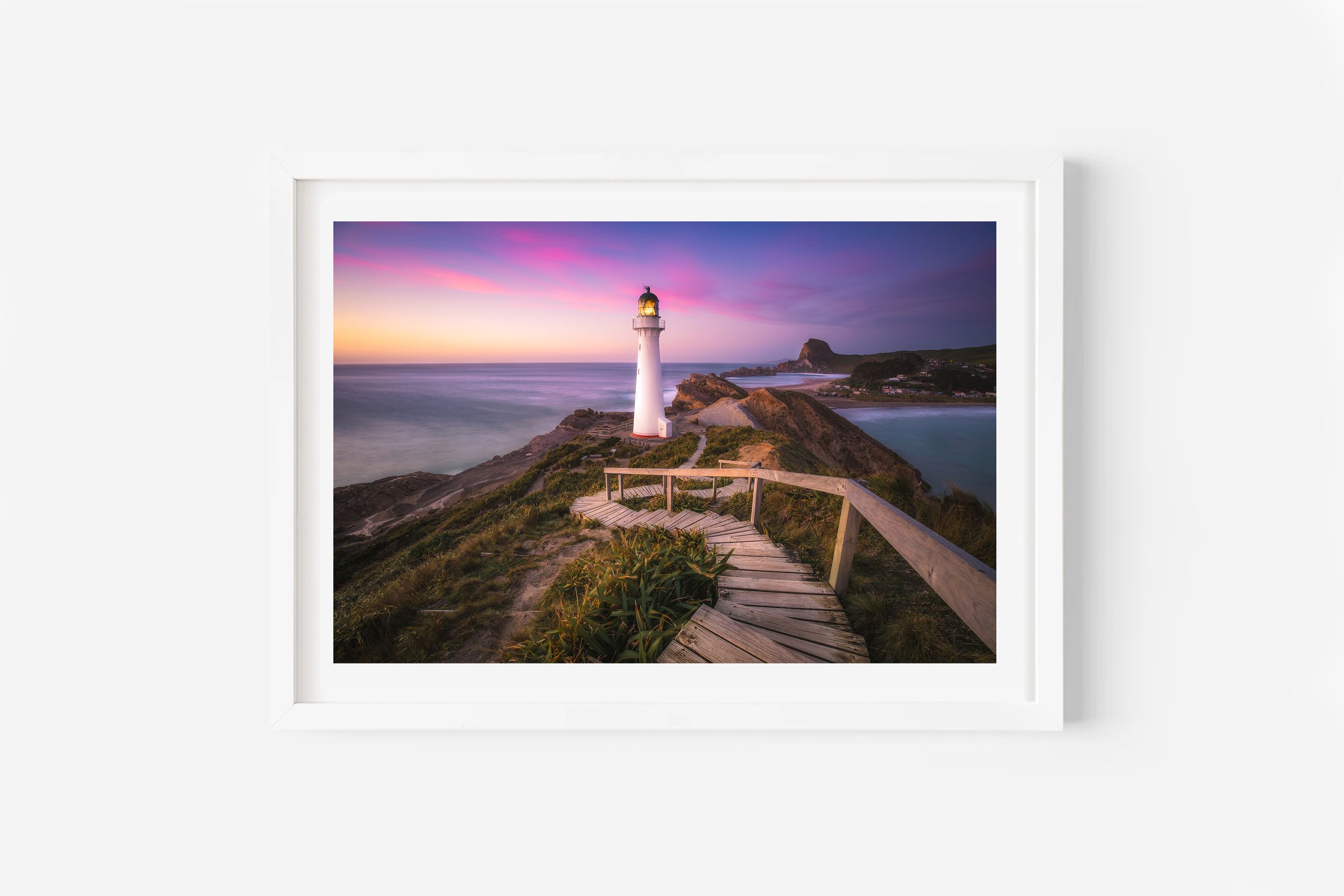Castlepoint Lighthouse Wairarapa NZ Print