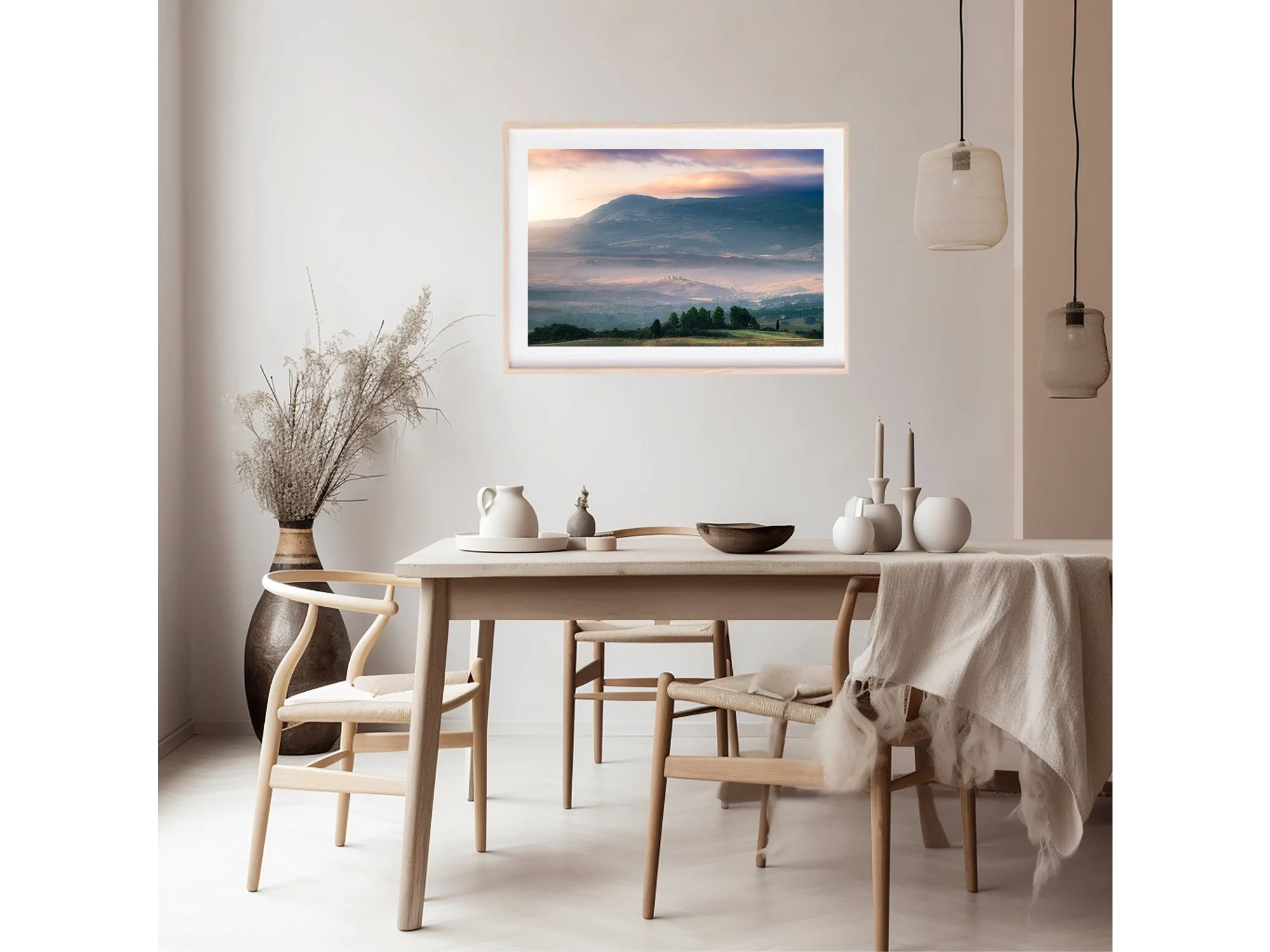 Podere Belvedere Tuscany Italy Sunrise View Print