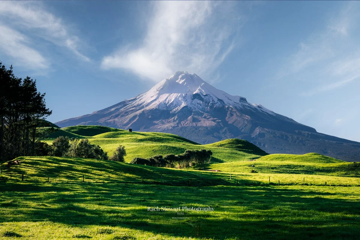 mount taranaki cape egmont farmland