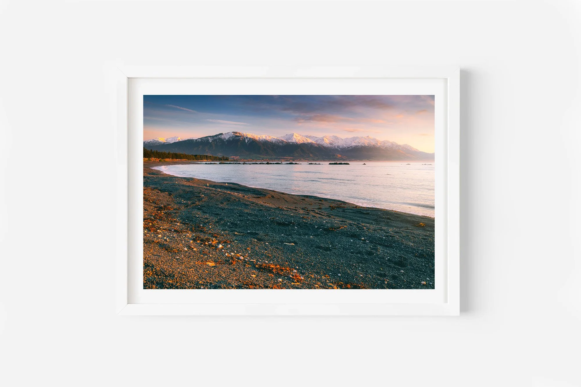 kaikoura beach esplanade sunrise new zealand print