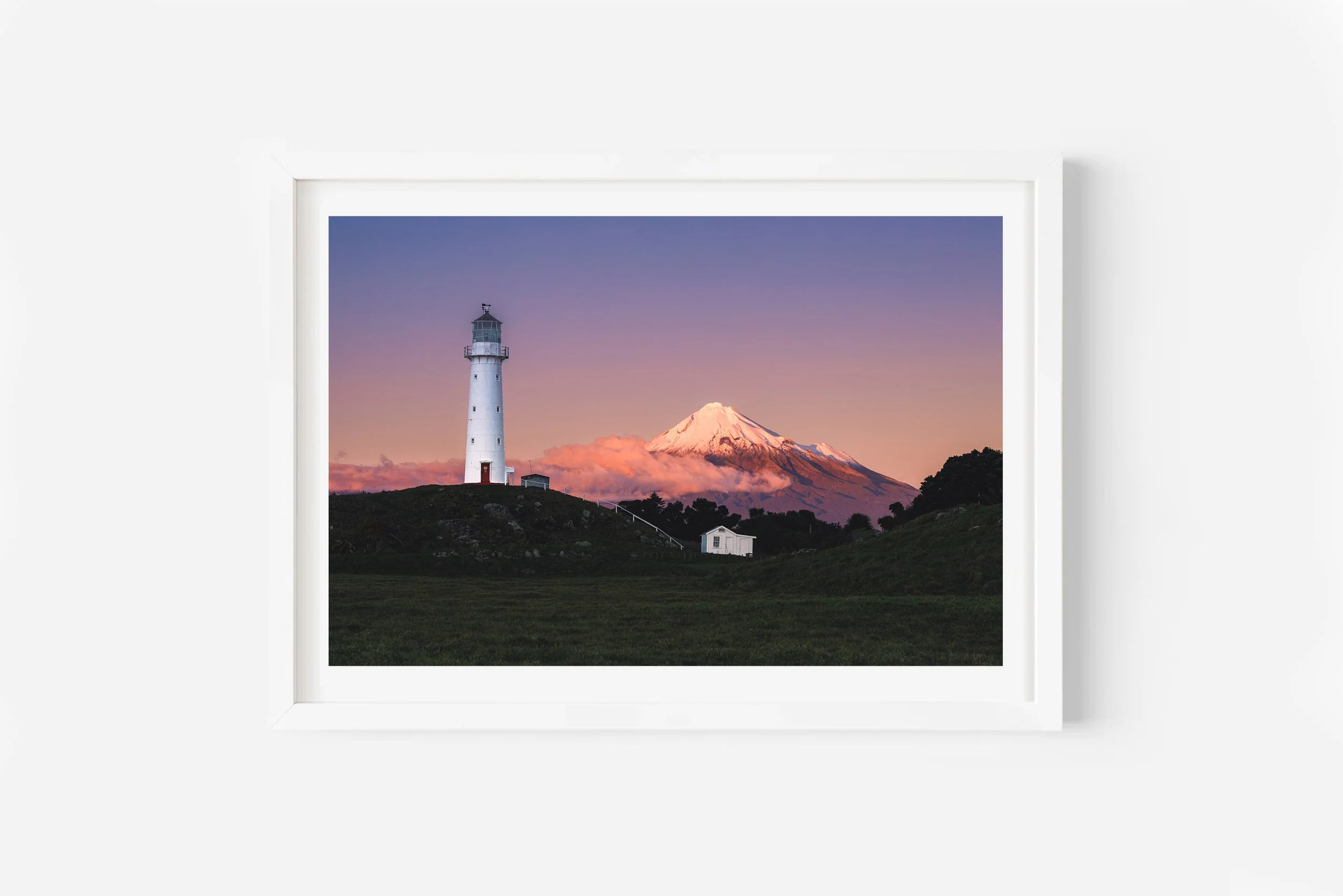 Cape Egmont Lighthouse Taranaki sunset NZ Print
