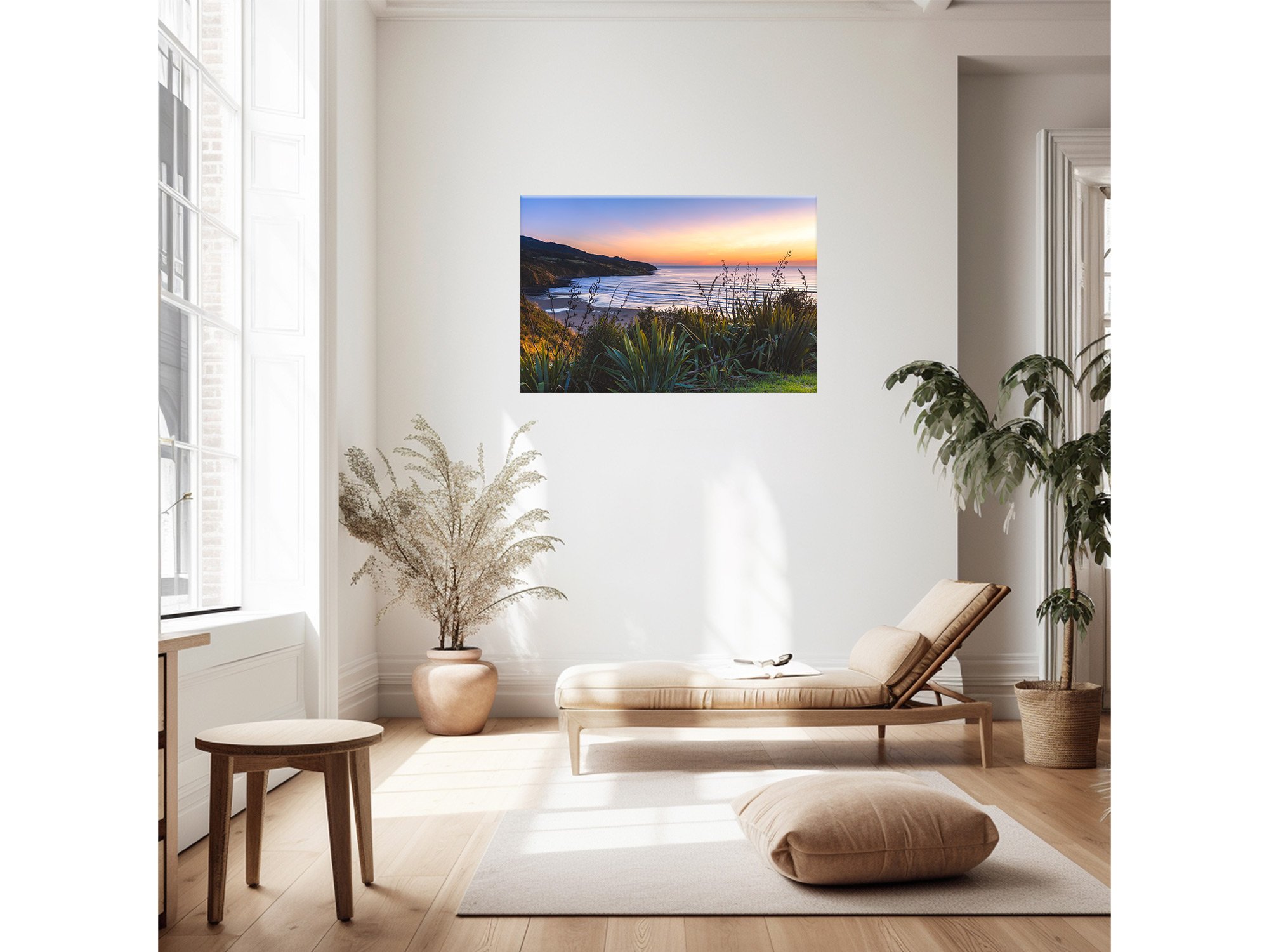 Raglan Ngarunui Beach Sunset Waikato NZ Print
