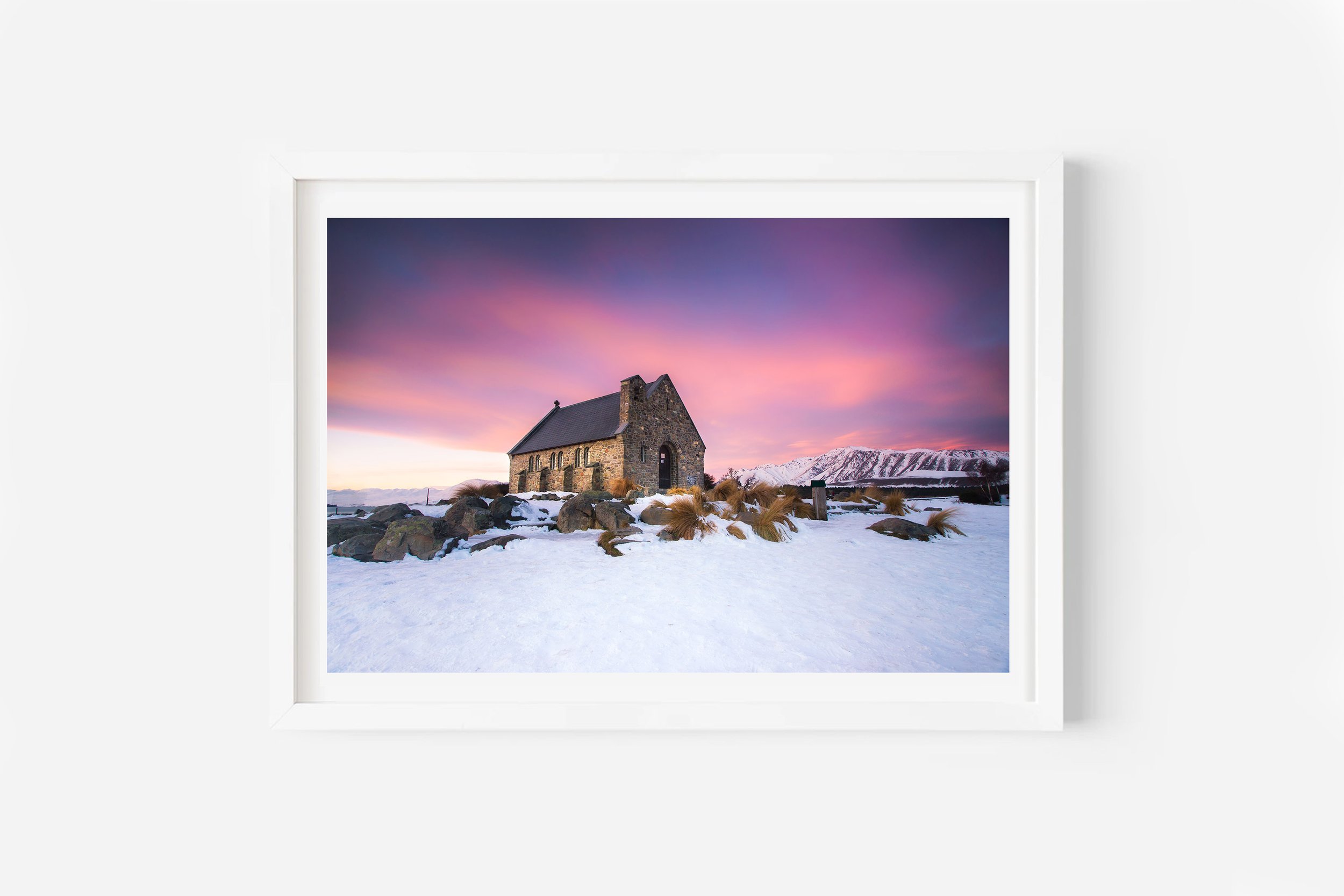 Church of the Good Shepherd winter Tekapo NZ Print