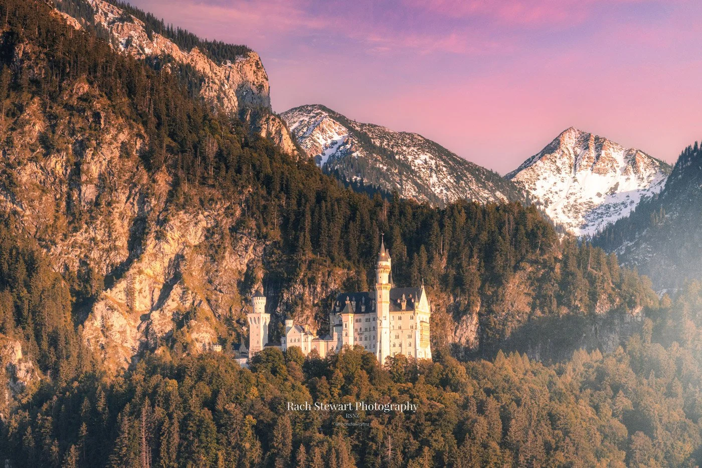 Sunset Neuschwanstein Castle Germany Alterschrofen Print