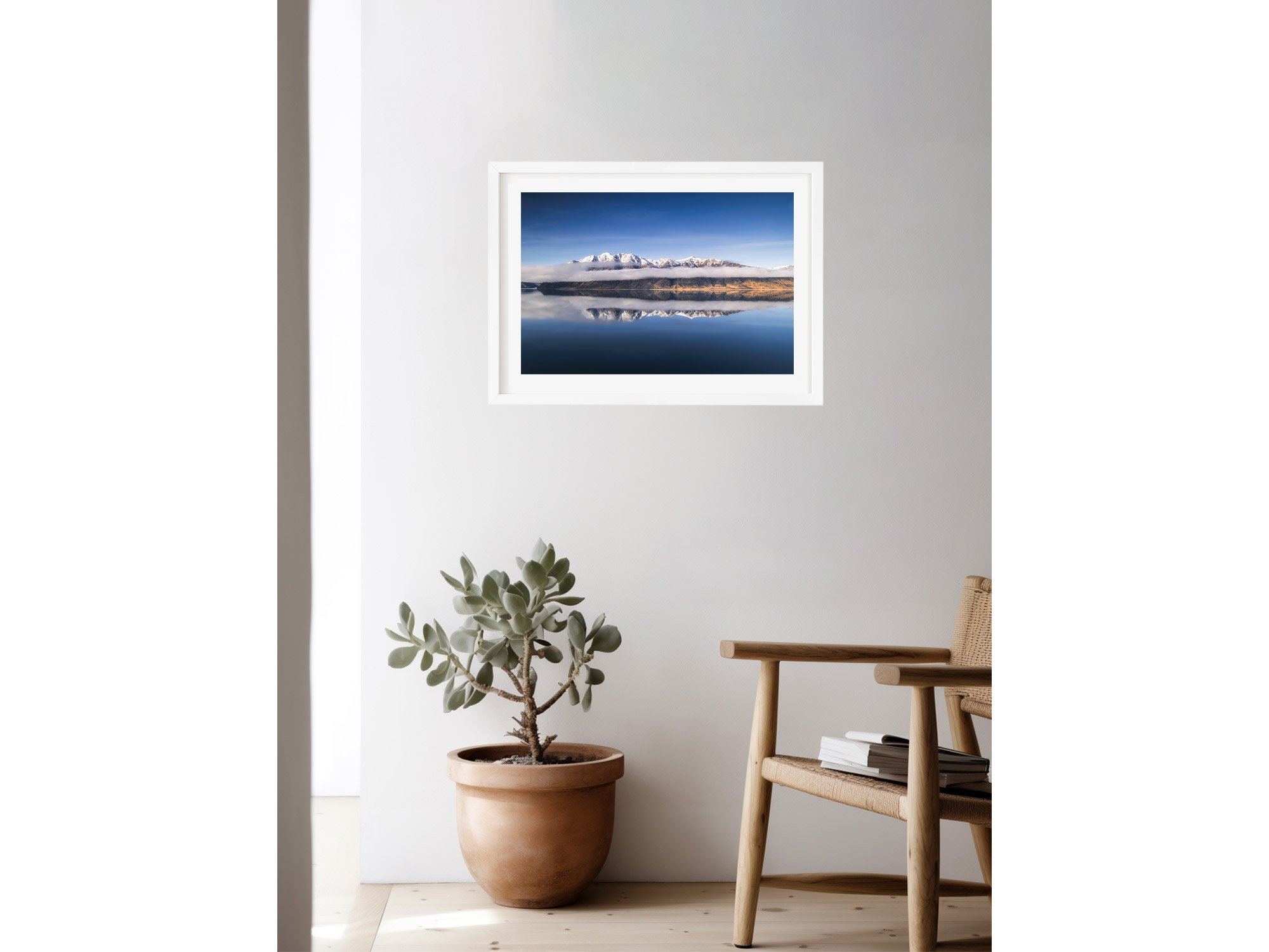 Lake Hawea reflections near Wanaka NZ Print