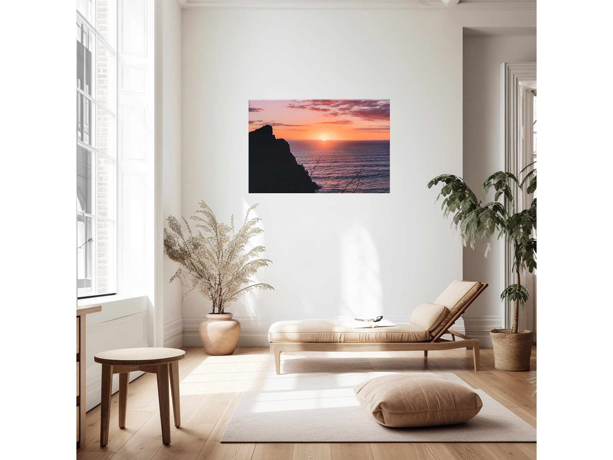 Piha Beach Auckland sunset NZ Print