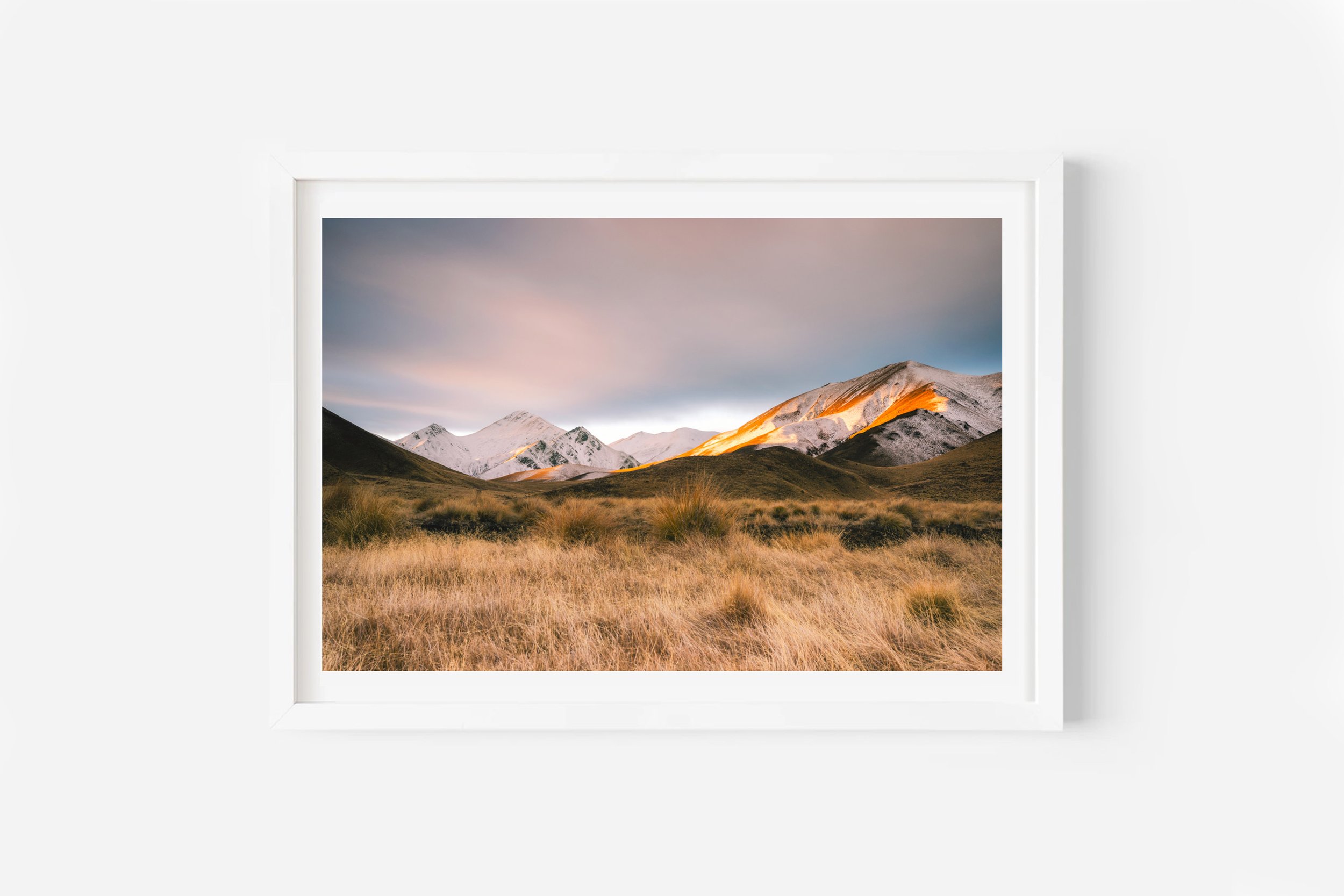 NZ Print of Lindis Pass view central otago sunset