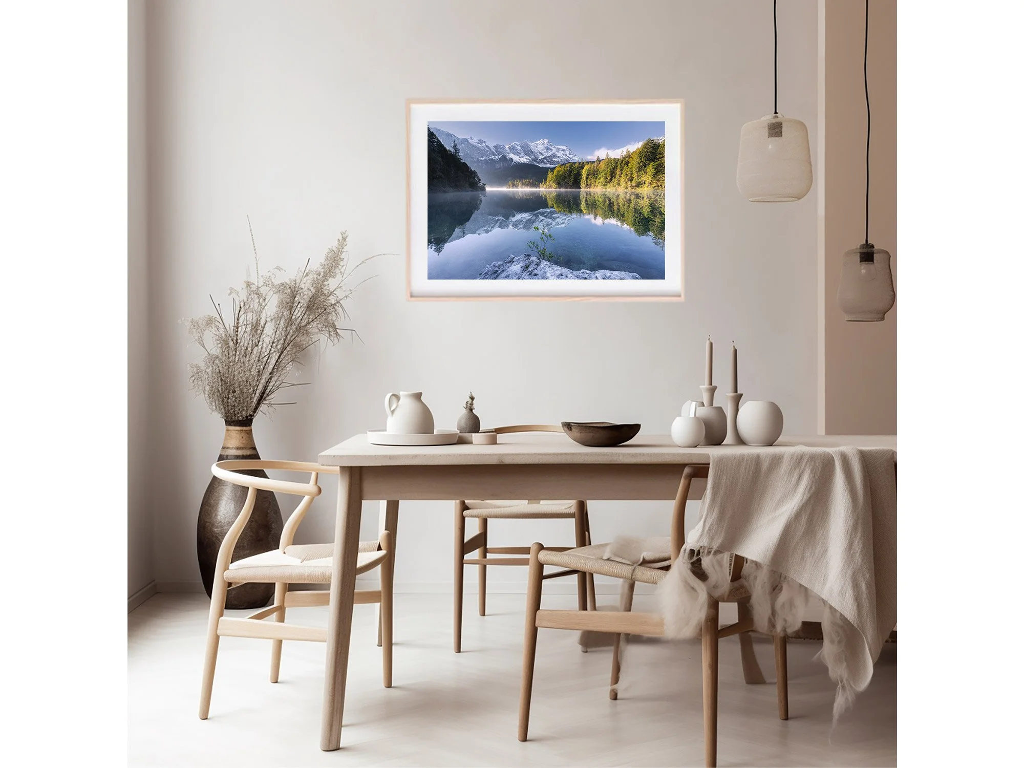 Sunrise Eibsee Lake Bavaria Germany Print