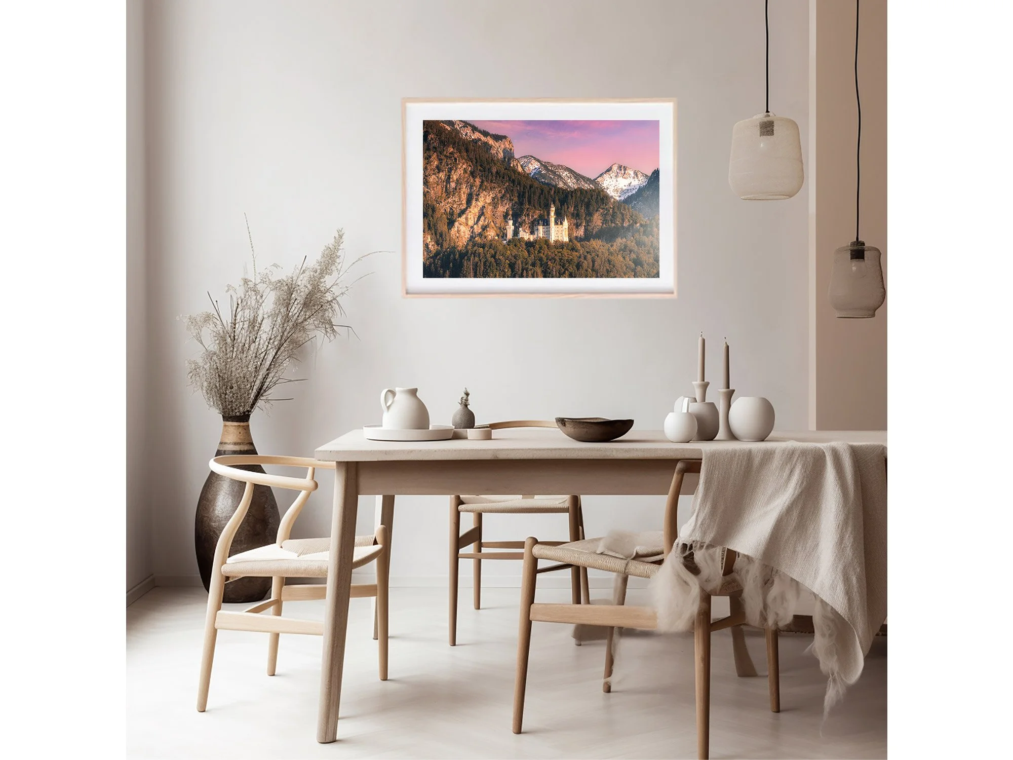 Sunset Neuschwanstein Castle Germany Alterschrofen Print