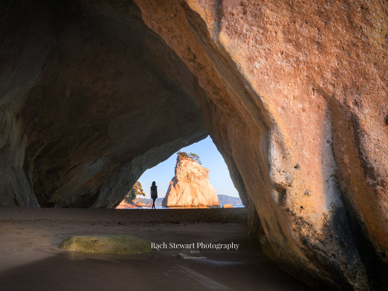 Sunrise Cathedral Cove Cave Hahei Coromandel NZ Print