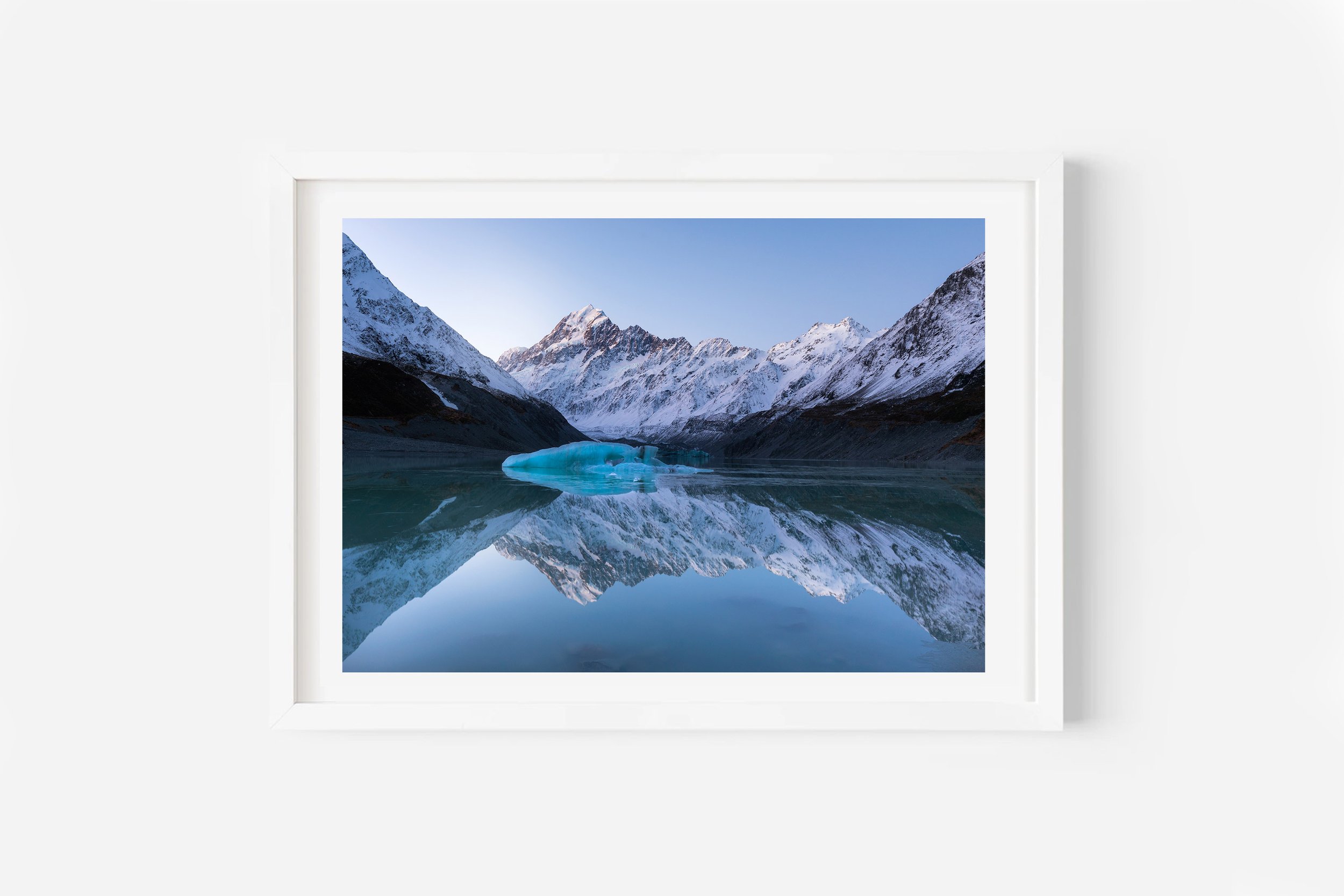 Mount Cook Hooker Lake reflection NZ Print