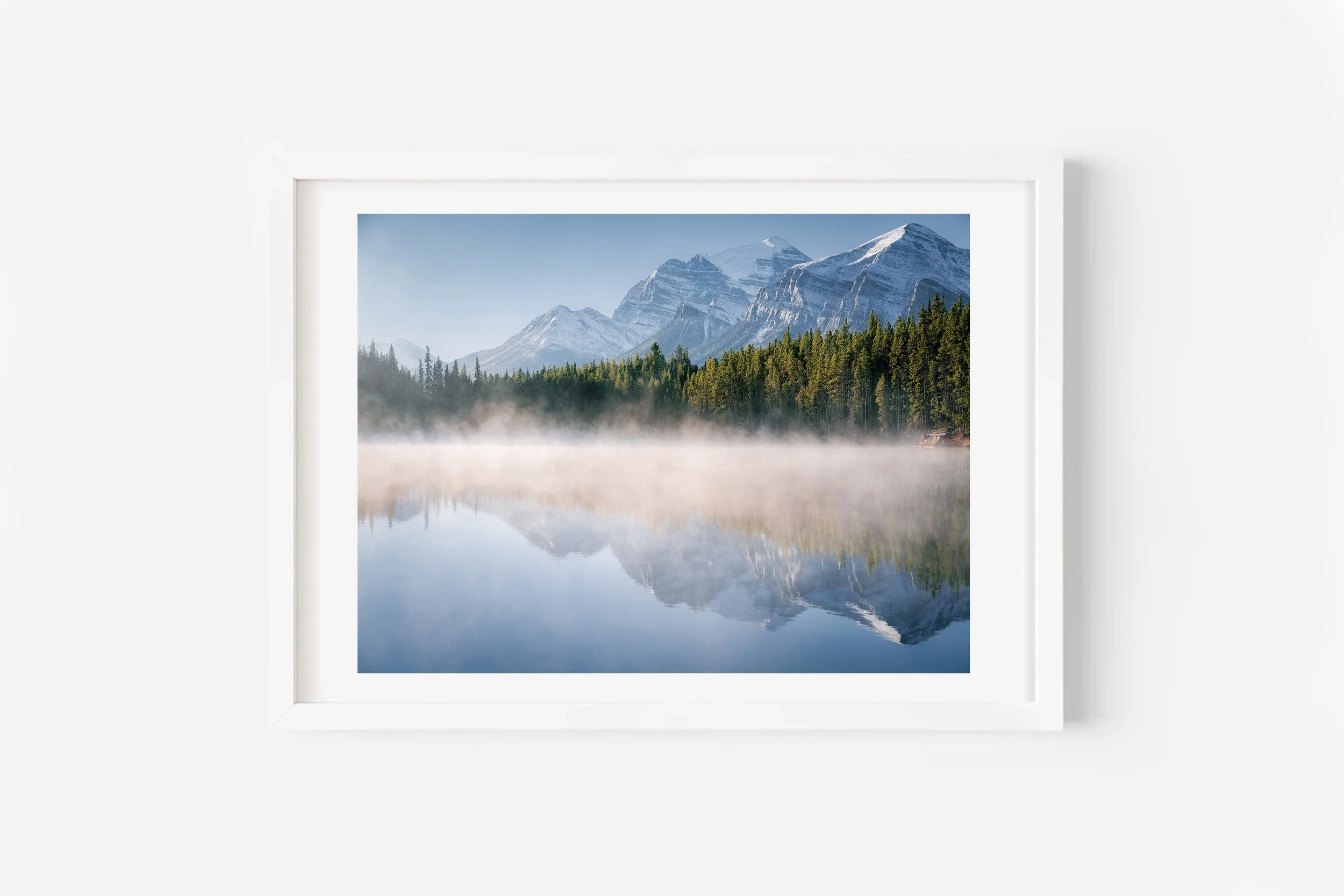 herbert lake banff national park canada sunrise print