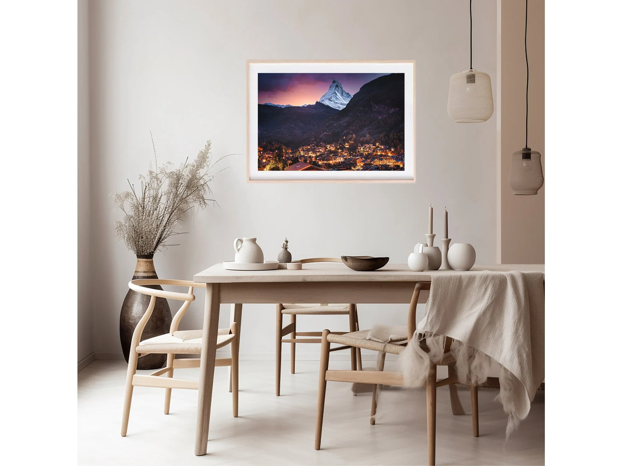 The Matterhorn Zermatt Lookout Switzerland Sunset Print
