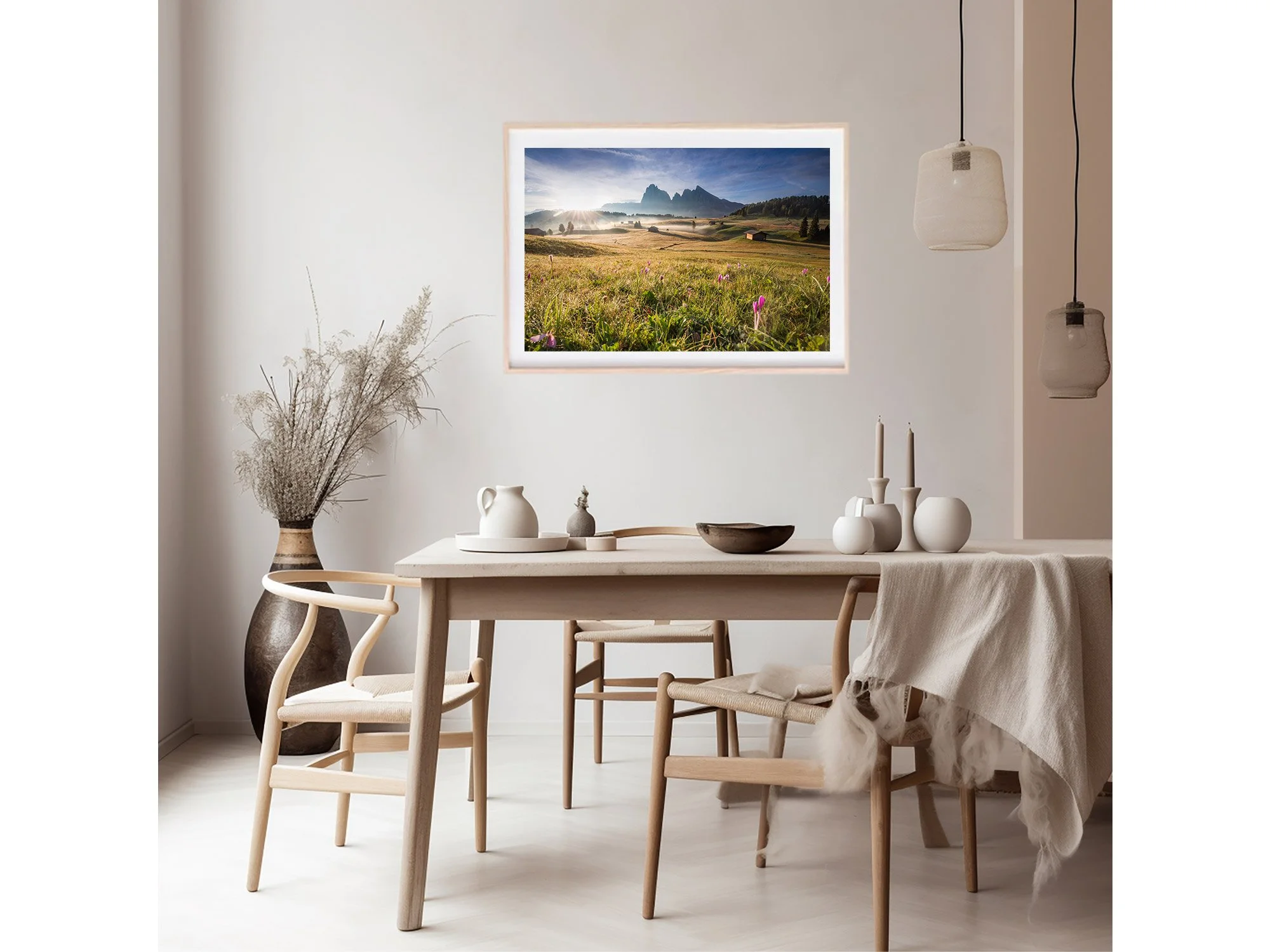alpe di siusi seiser alm dolomites italy sunrise print