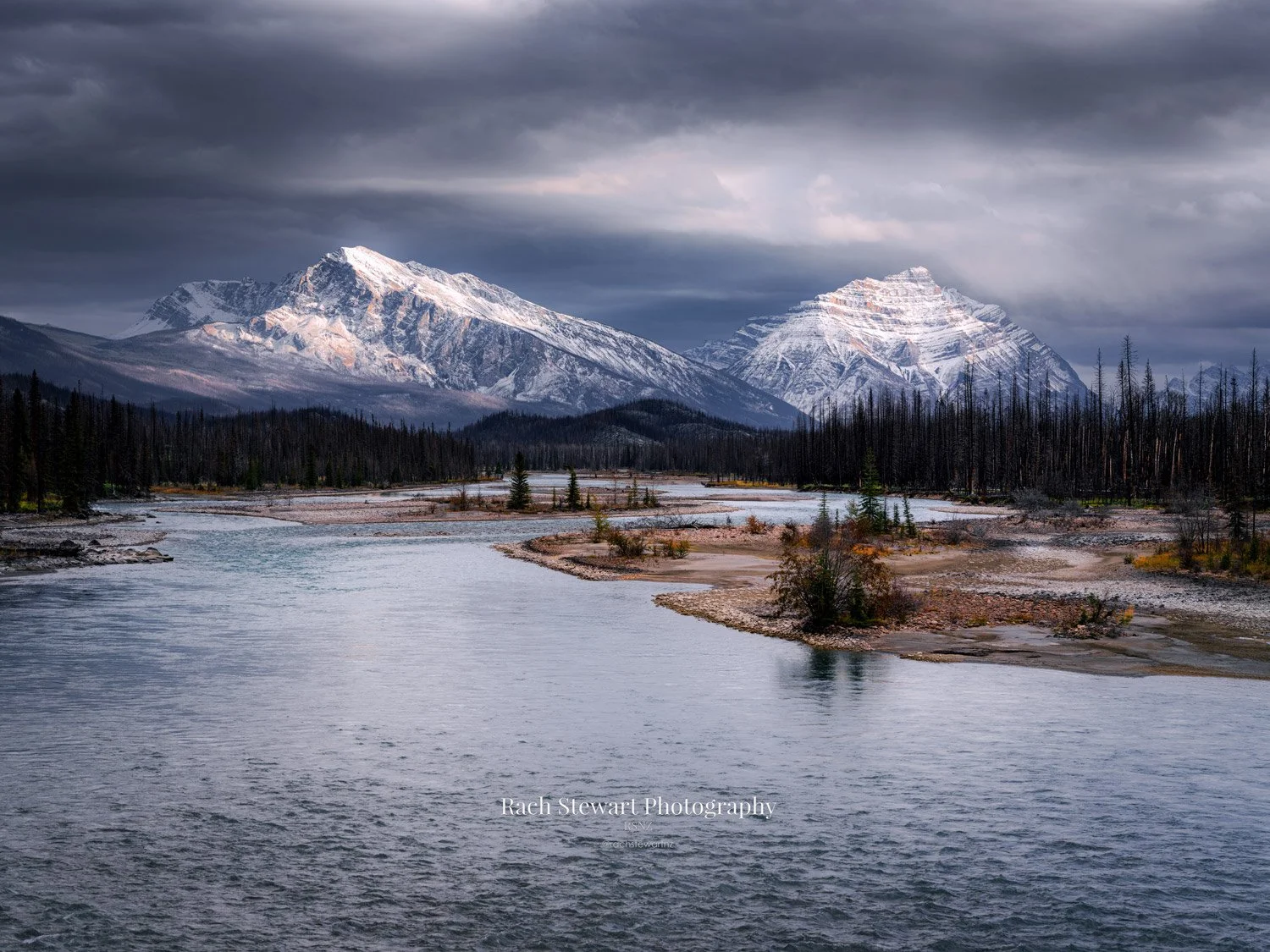 athabasca river jasper canada print
